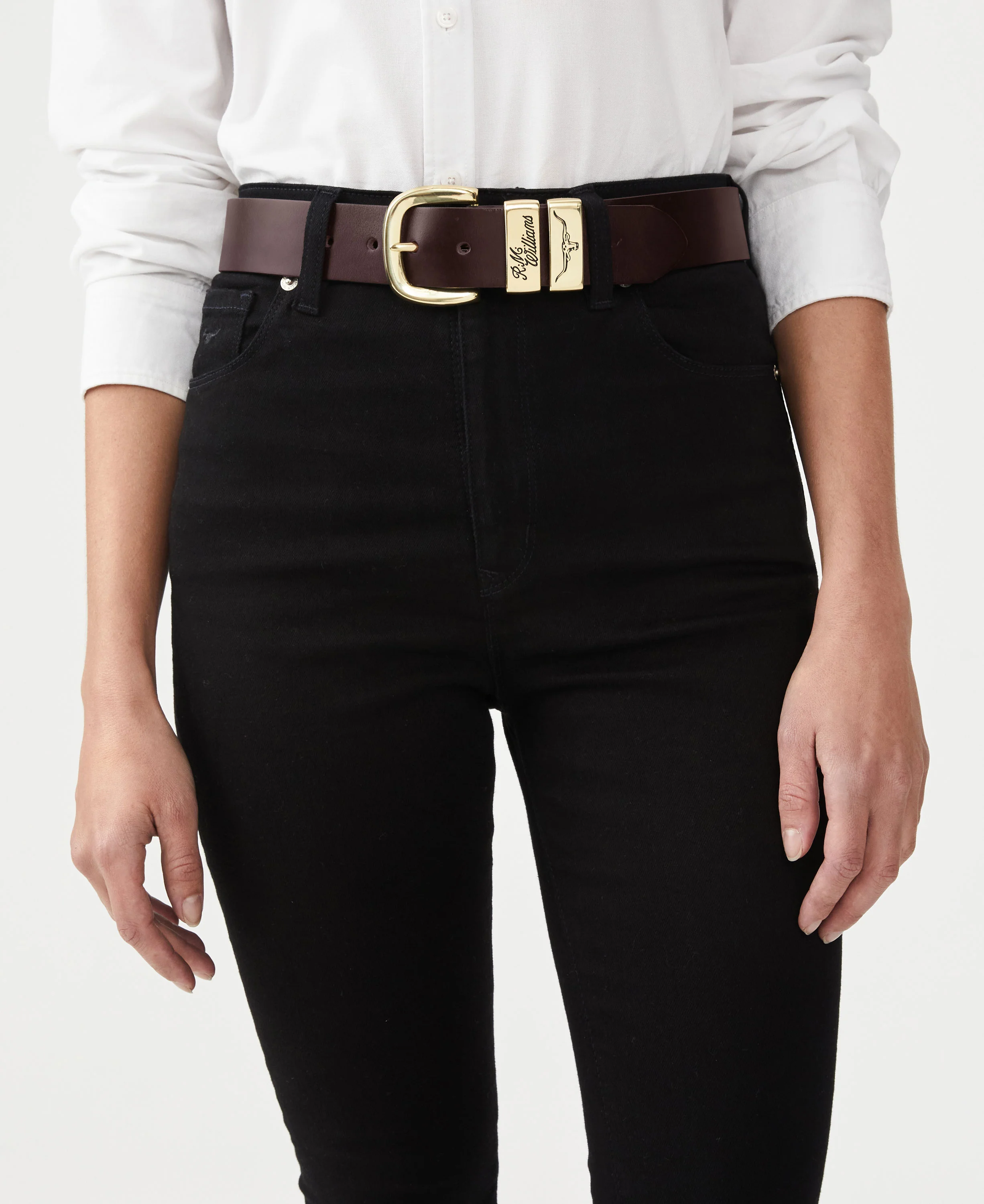 Drover Belt - Chestnut/Brass Buckle - Image 3