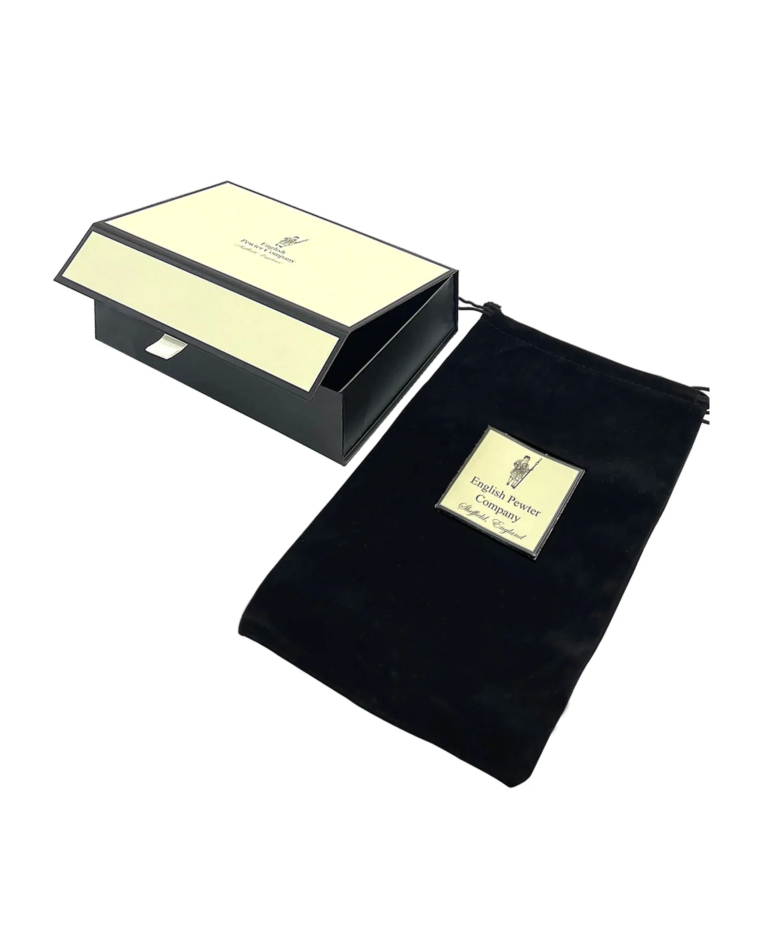 6oz Hammered Pewter Hip Flask With Leather Pouch - Image 4