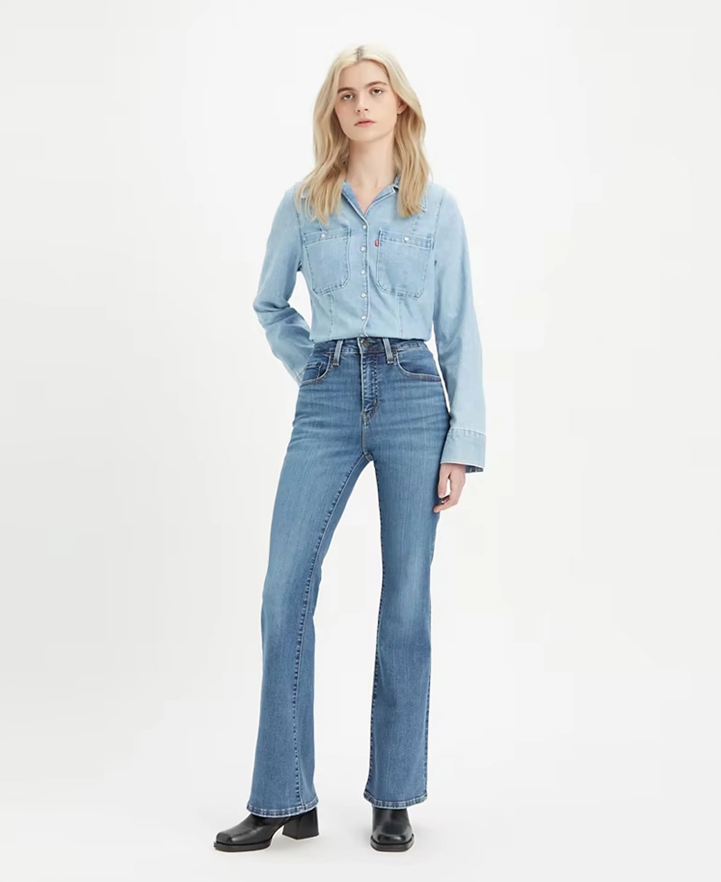 726 High-Rise Flare Jeans - Blue Wave Mid - Image 2