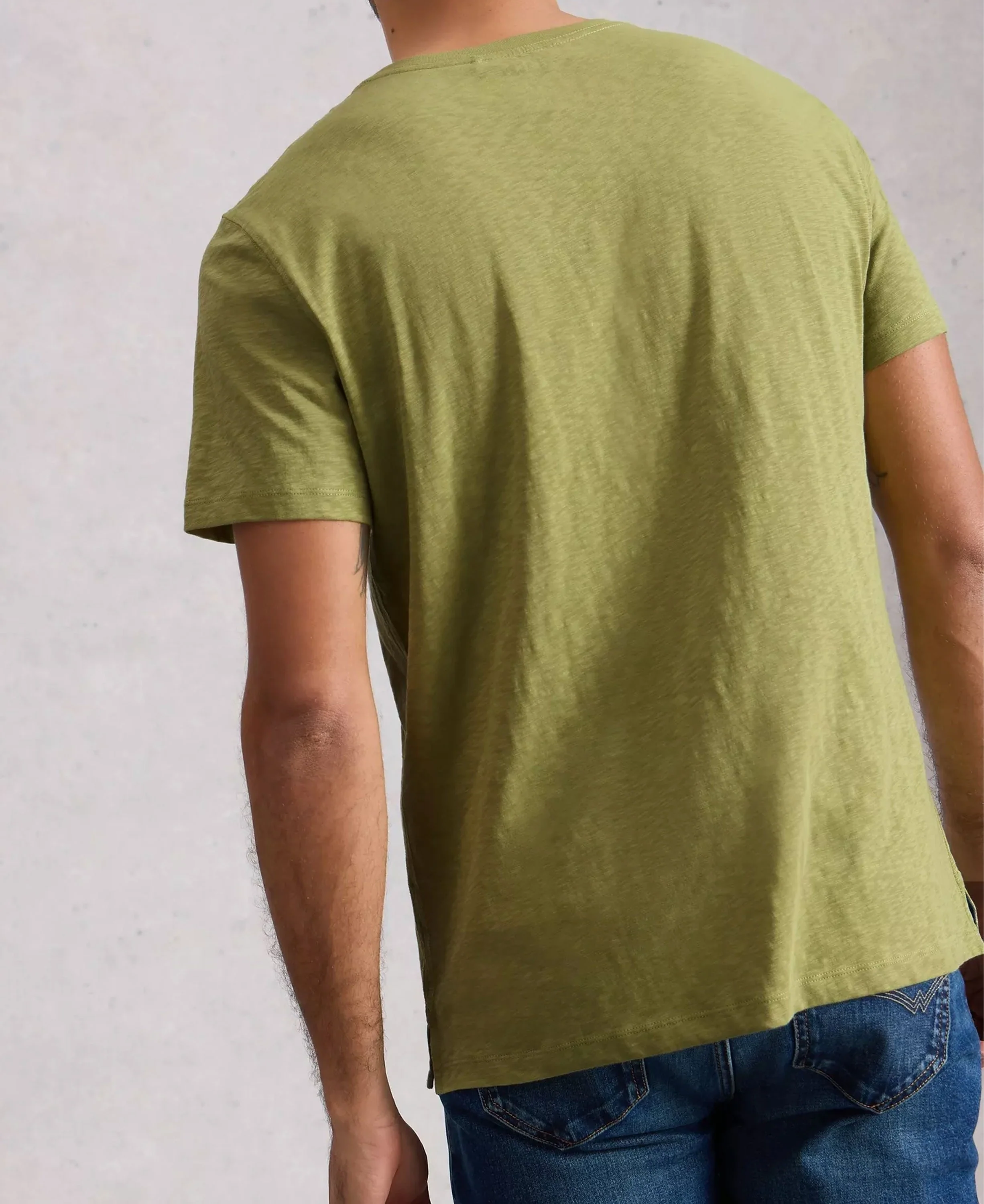 Abersoch Nature Graphic Tee - Green Print - Image 3
