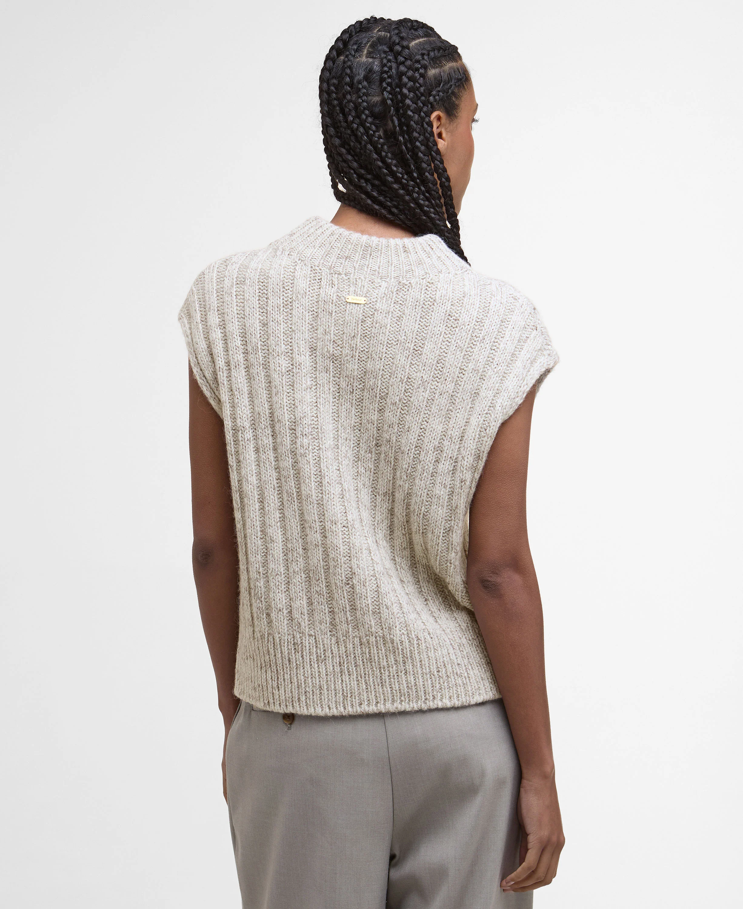 Anastasia Knitted Vest - Oat - Image 3