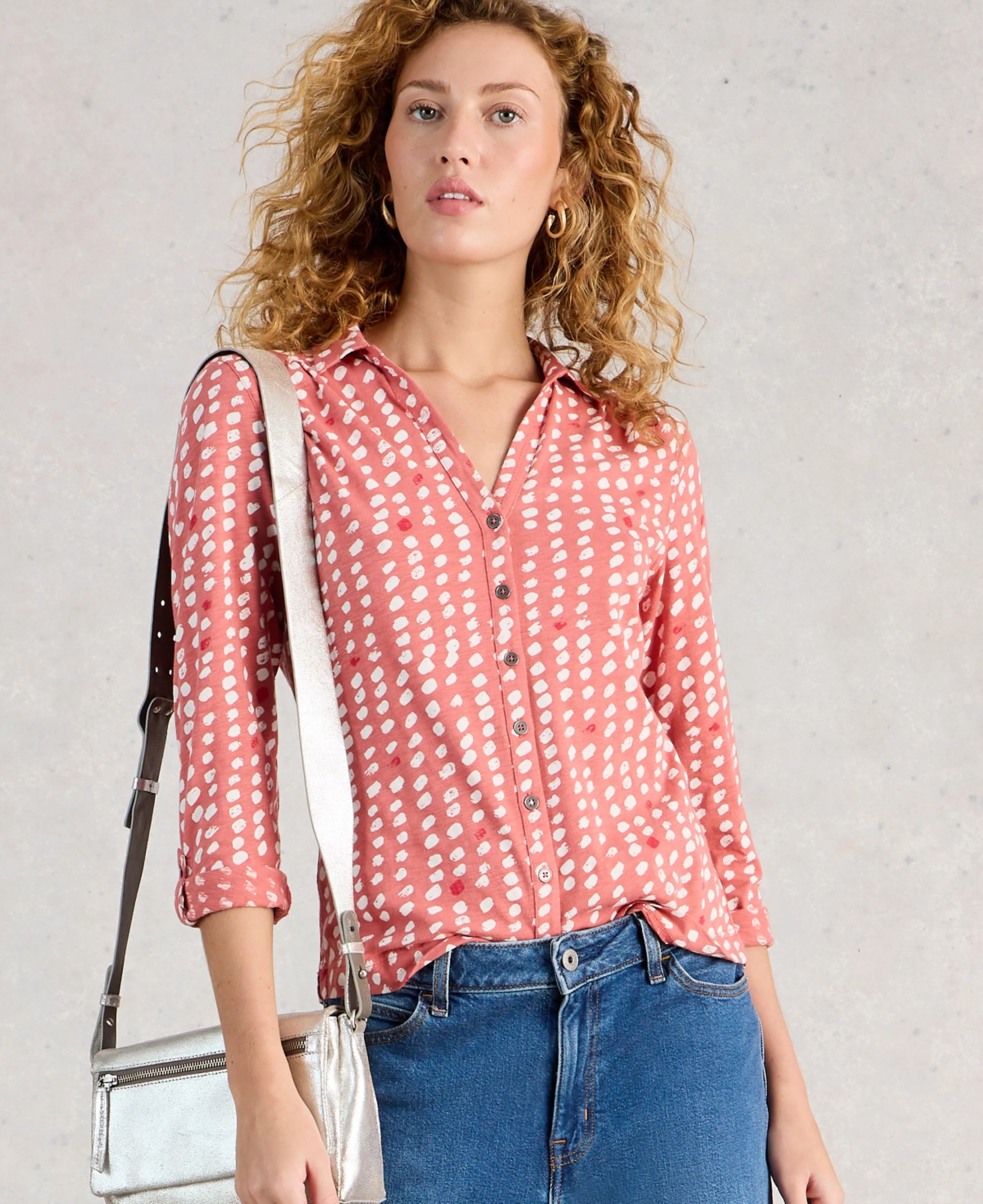 Annie Jersey Shirt - Pink Multi - Image 2