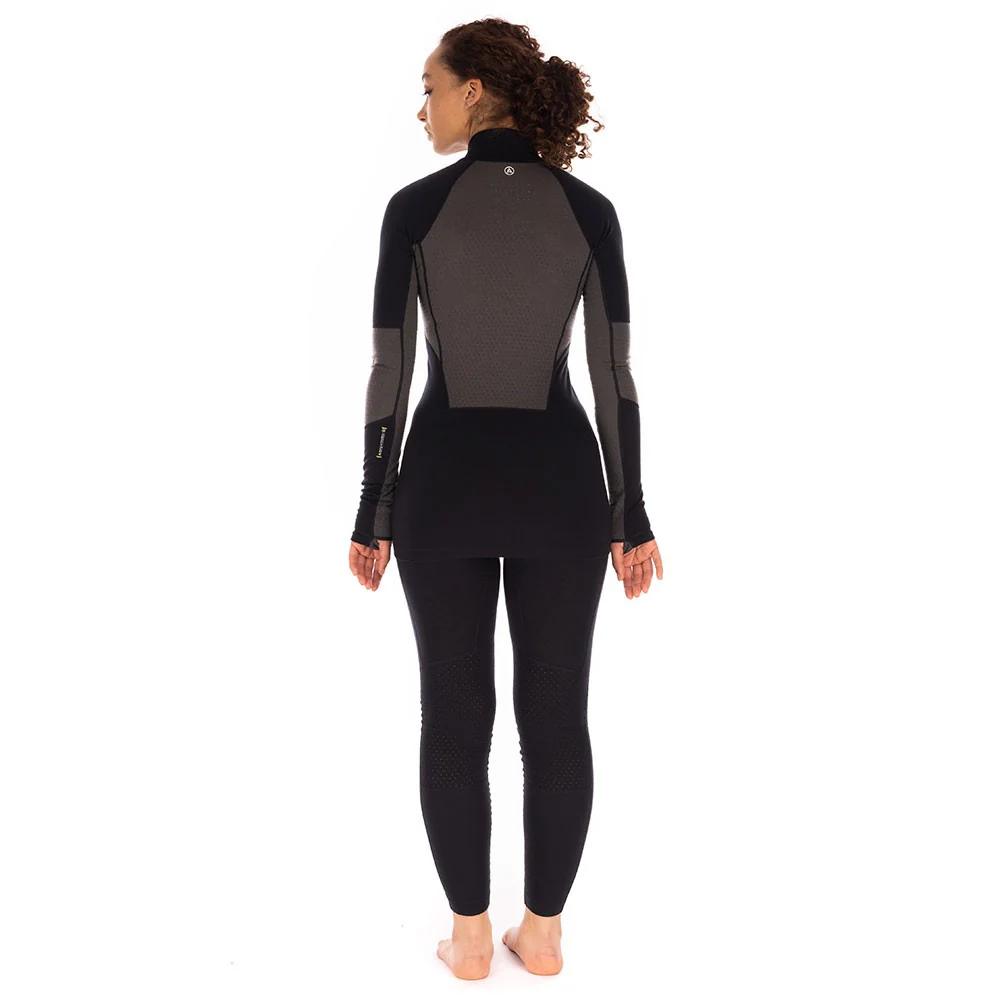 Darkhorse 185 Zoned 1/4 Zip Baselayer - Black/Ash - Image 6