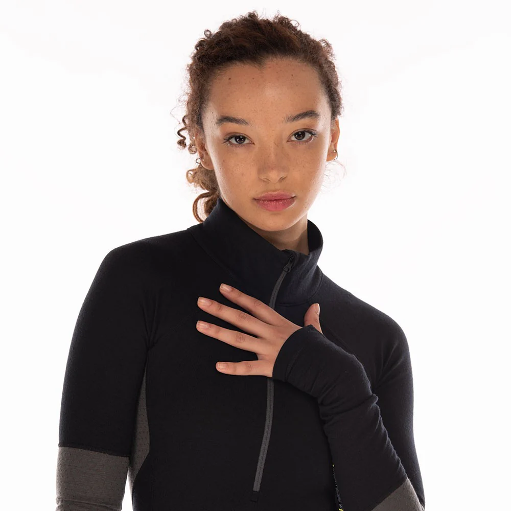 Darkhorse 185 Zoned 1/4 Zip Baselayer - Black/Ash - Image 7