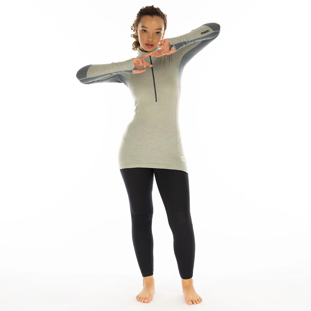 Darkhorse 185 Zoned 1/4 Zip Baselayer - Slate/Storm Blue - Image 7