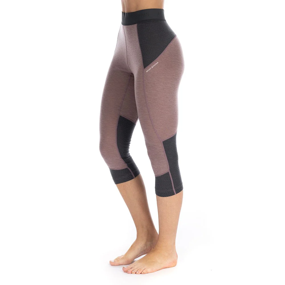 Goldhill 125 Zoned 3/4 Leggings - Twilight Mauve/Ash - Image 4