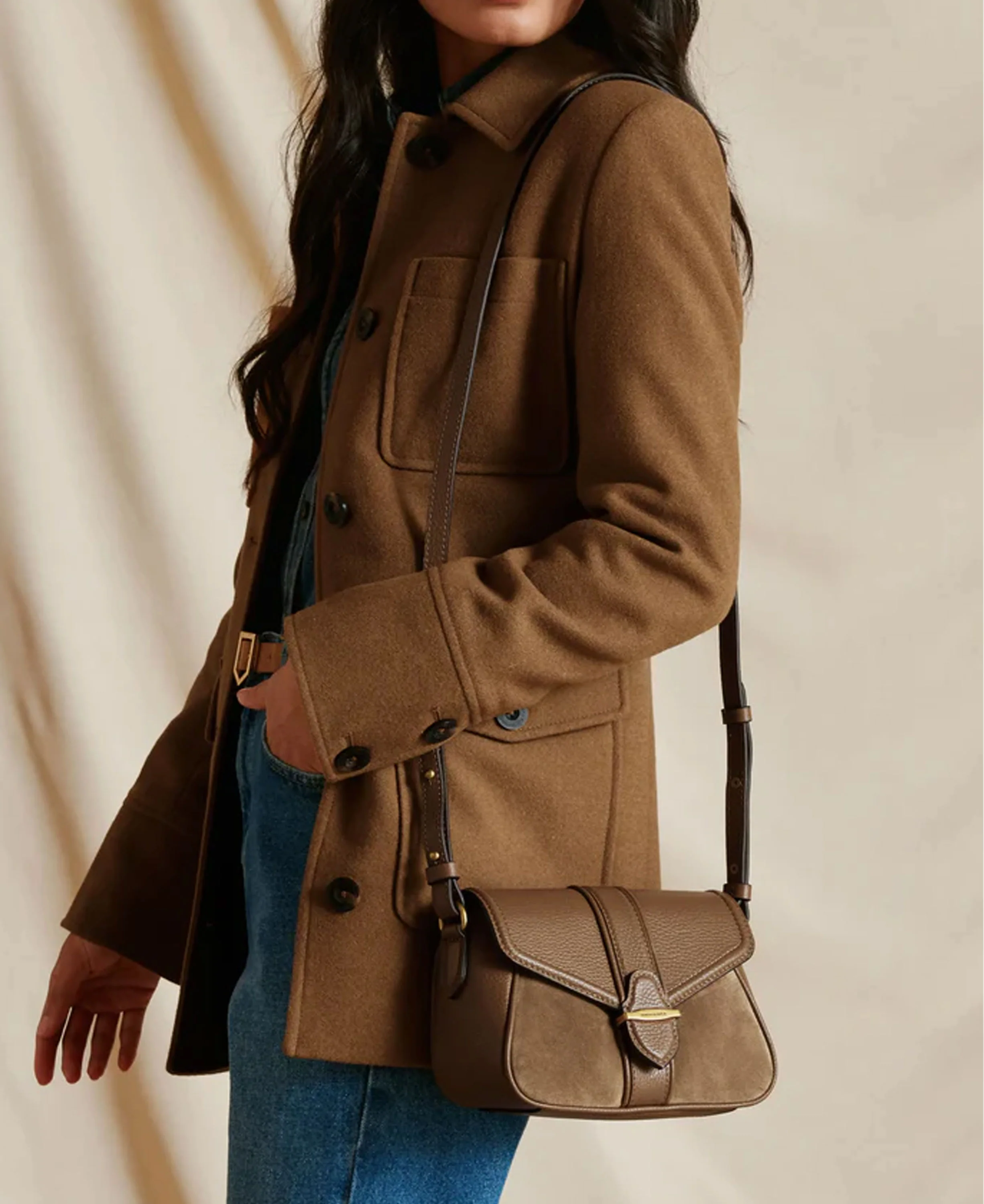 Aviemore Cross Body Suede - Tan - Image 3