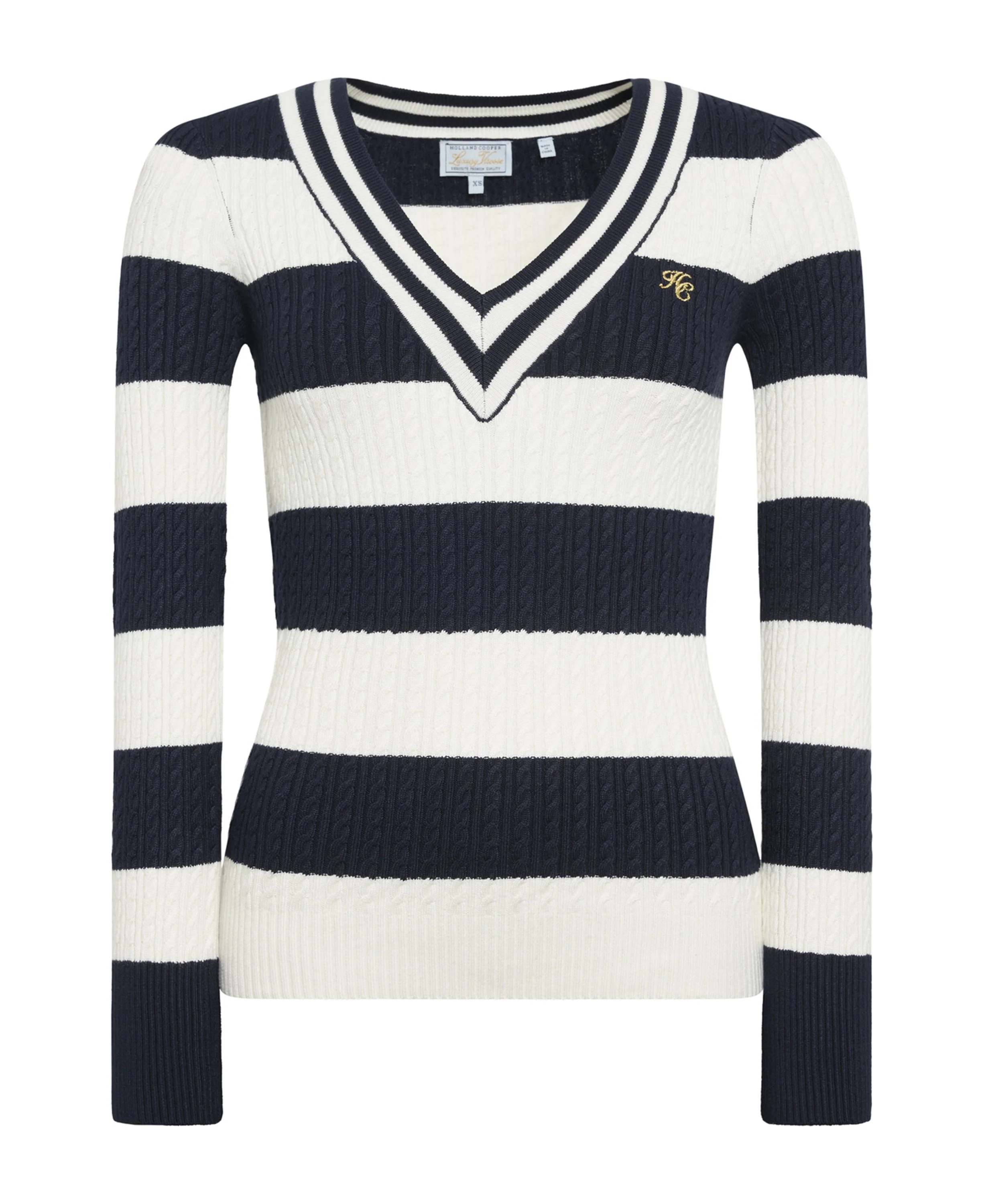 Badminton Knit - Ink Navy Stripe
