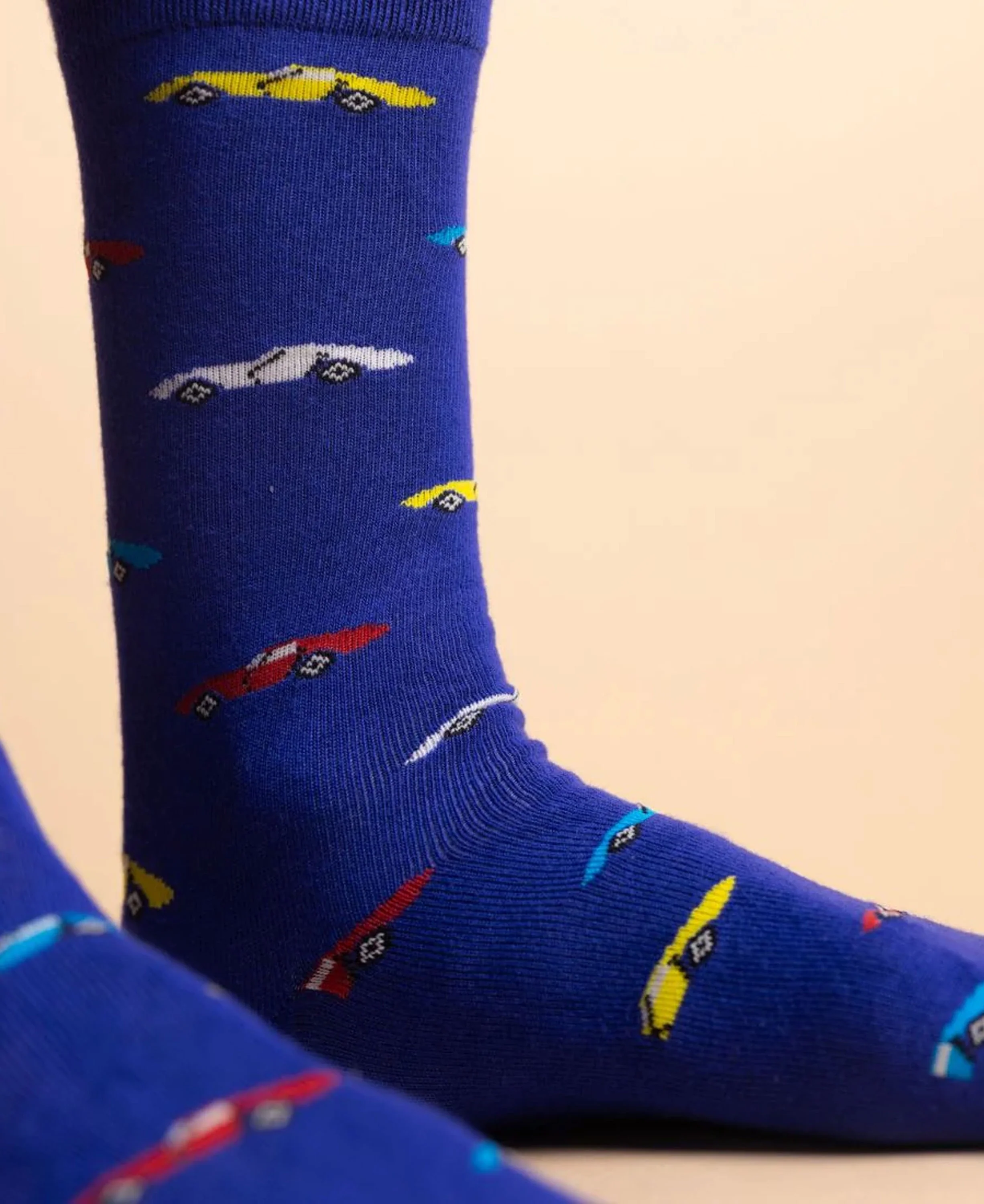 Bamboo Socks - Blue Classic Cars - Image 3