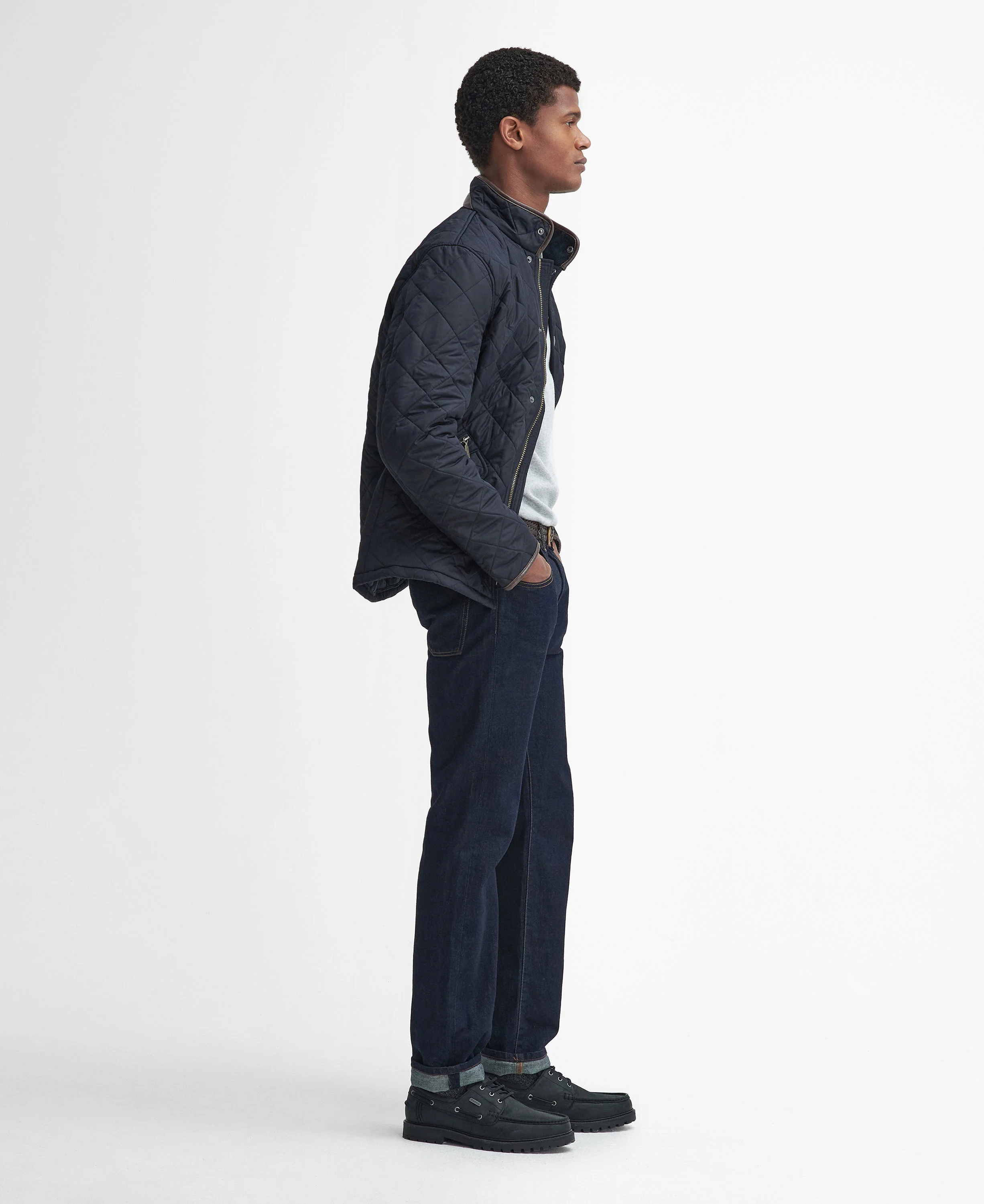 Powell Quilted Jacket - Navy - Image 5