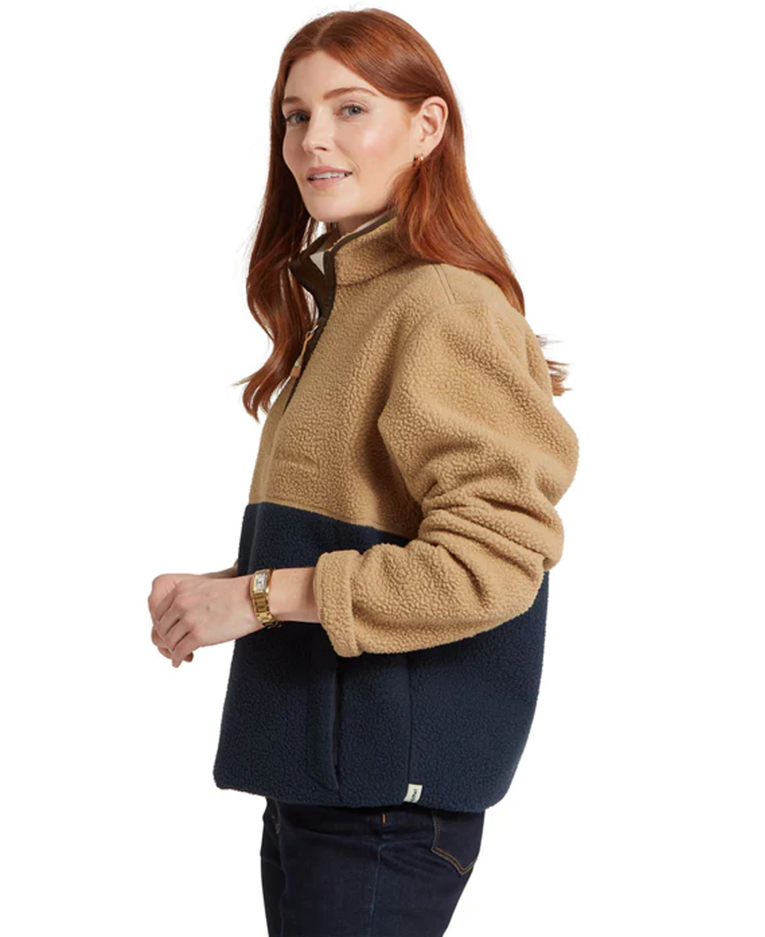 Berkeley Retro Fleece - True Navy/Tan - Image 6