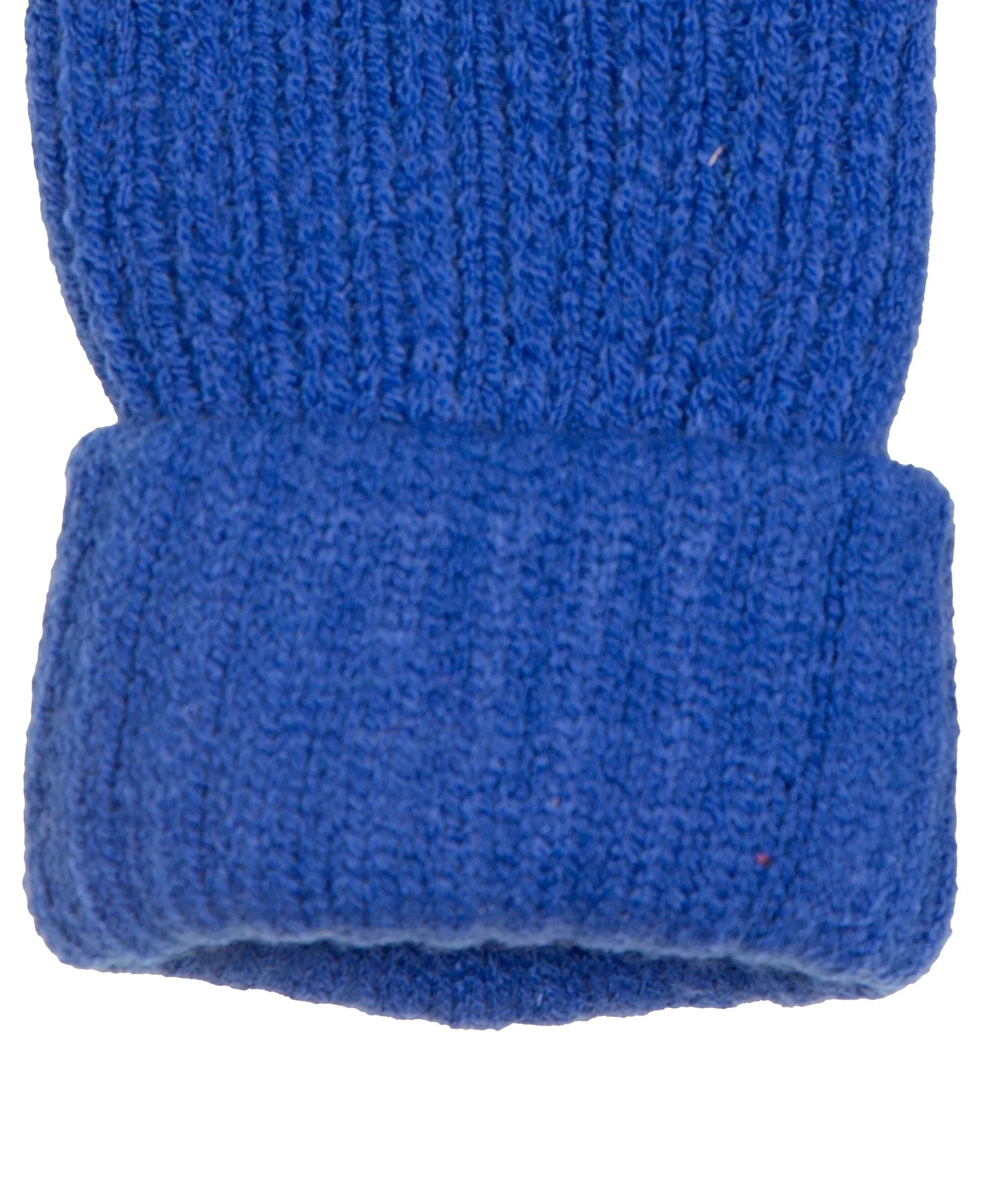 Bold Colour Knitted Gloves With Turn Back Cuffs - Cobalt - Image 3