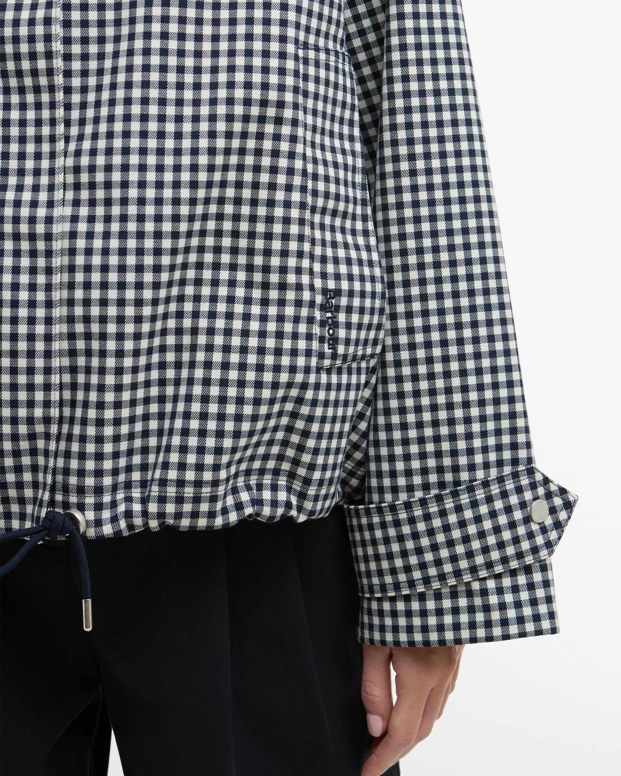 Bronwyn Check Showerproof Jacket - Navy Gingham - Image 6