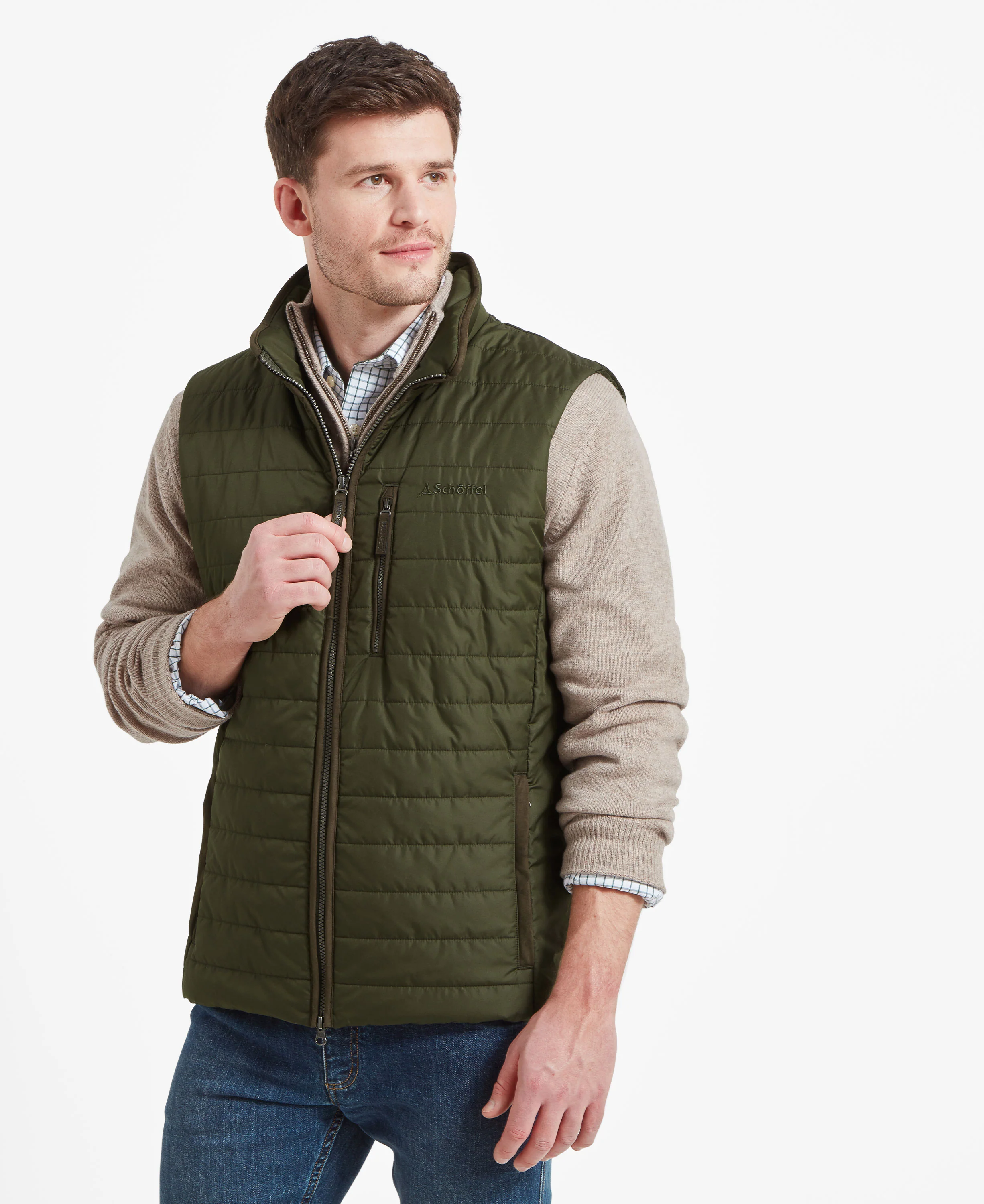 Brora Quilted Gilet - Forest - Image 2