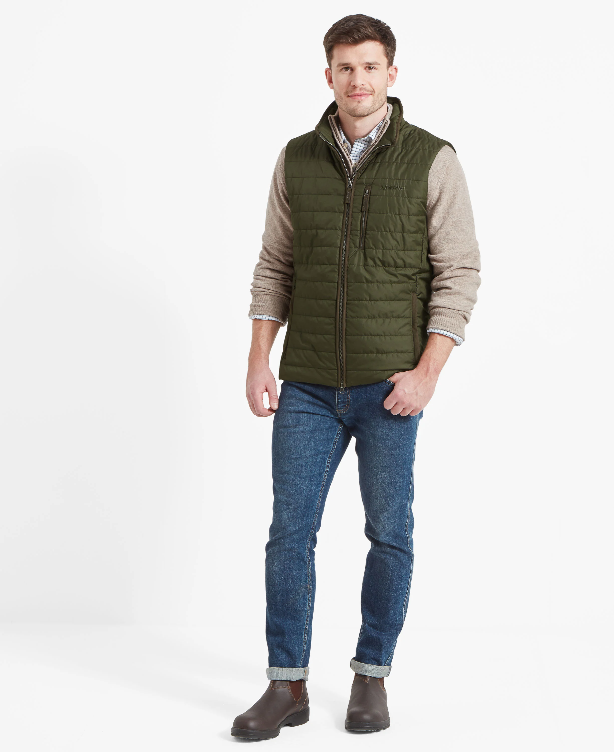 Brora Quilted Gilet - Forest - Image 5
