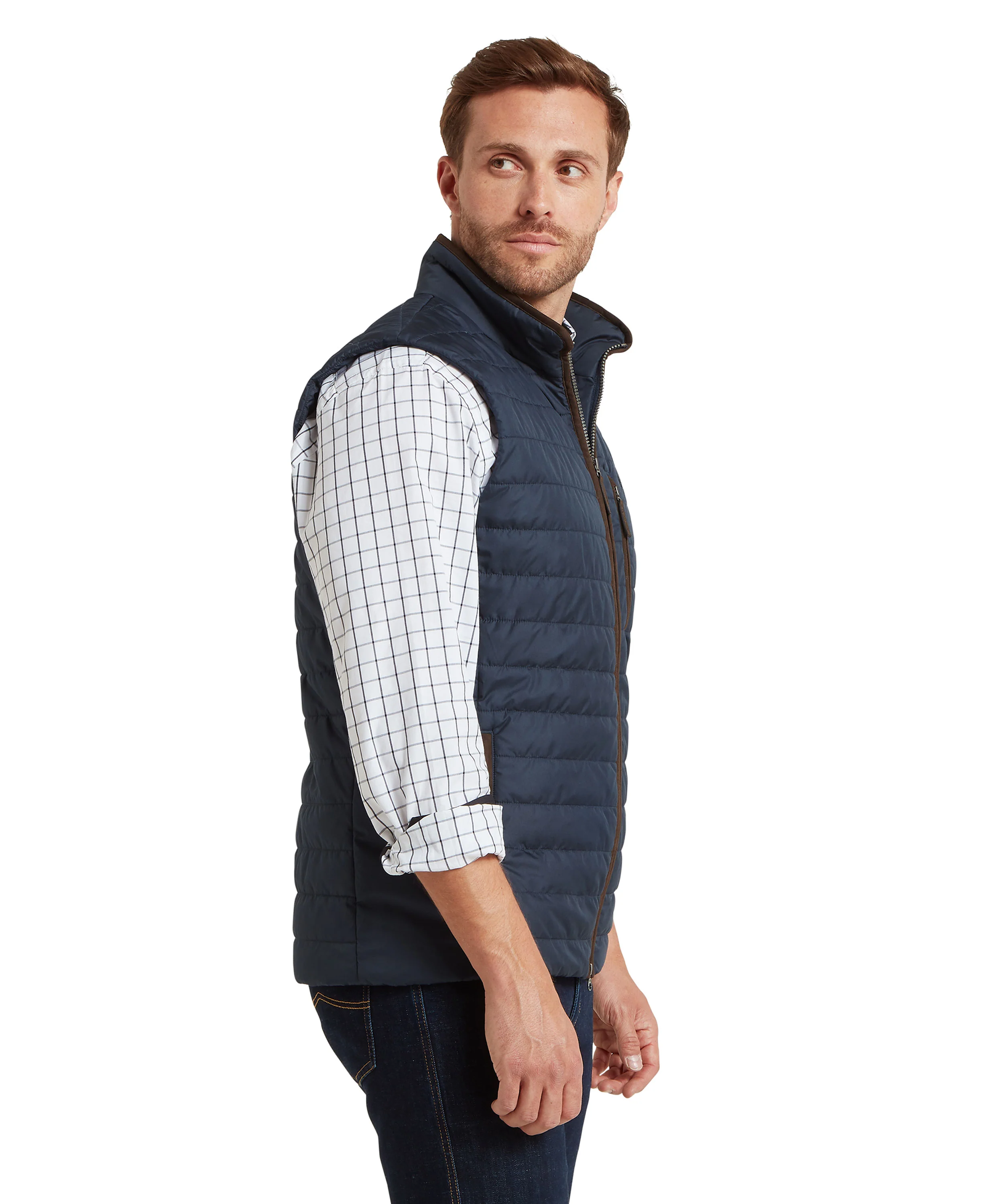 Brora Quilted Gilet - Navy - Image 3