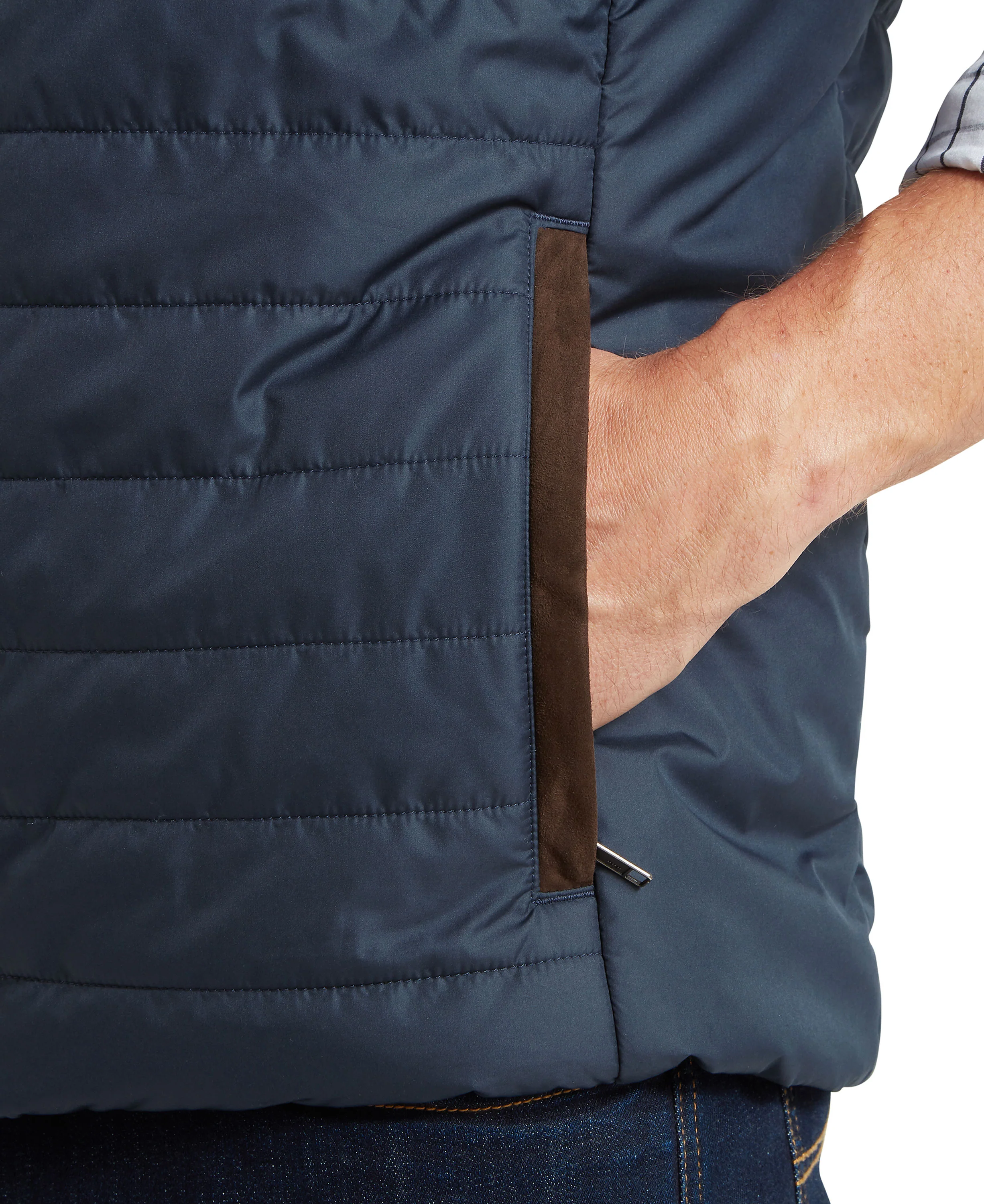 Brora Quilted Gilet - Navy - Image 6