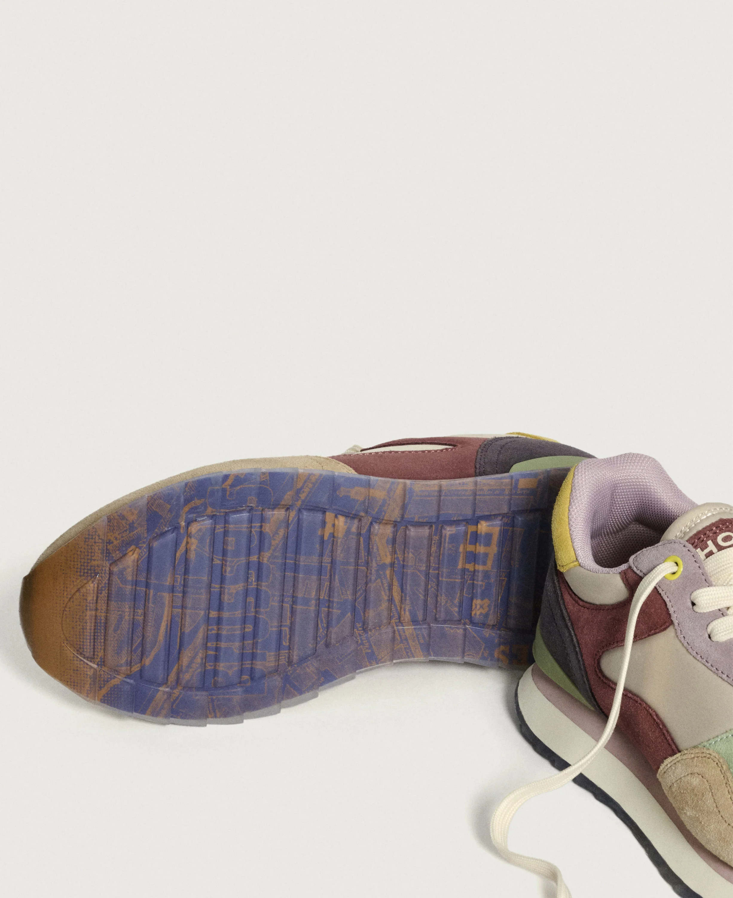 Brussels City Trainers - Cream/Pink/Blue - Image 4