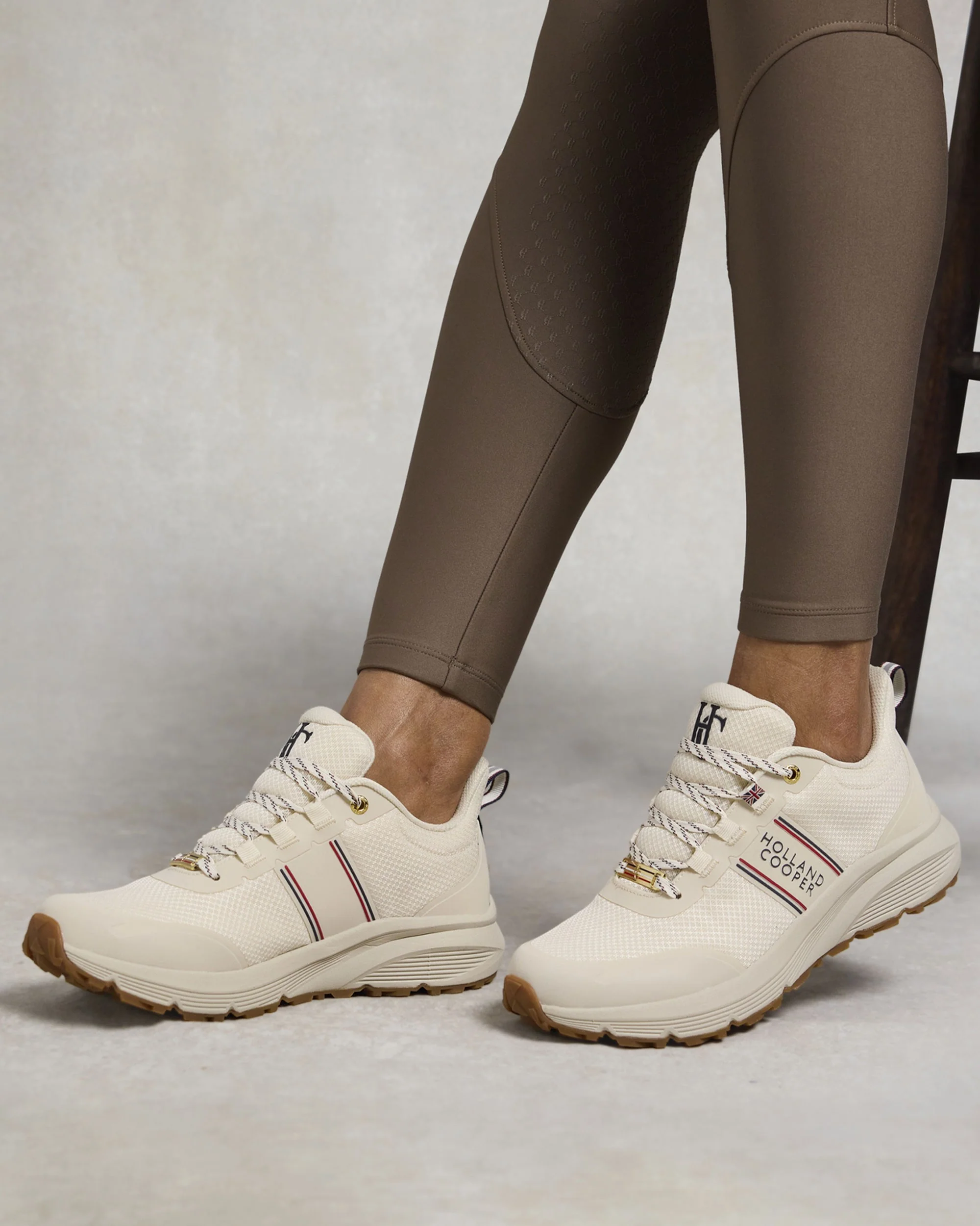 Burghley Waterproof Trainer - Ecru - Image 3