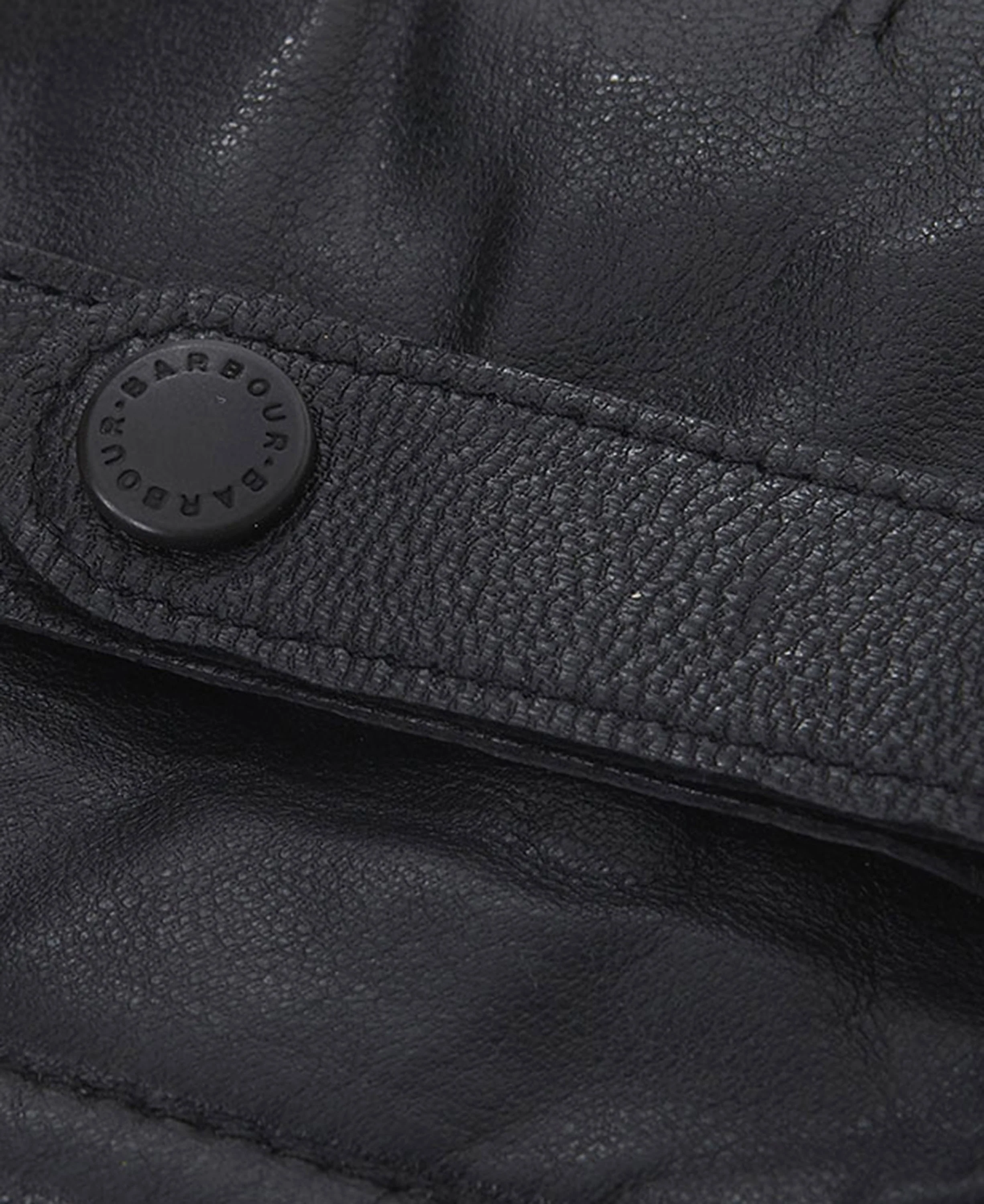 Burnished Leather Thinsulate Gloves - Black - Image 3