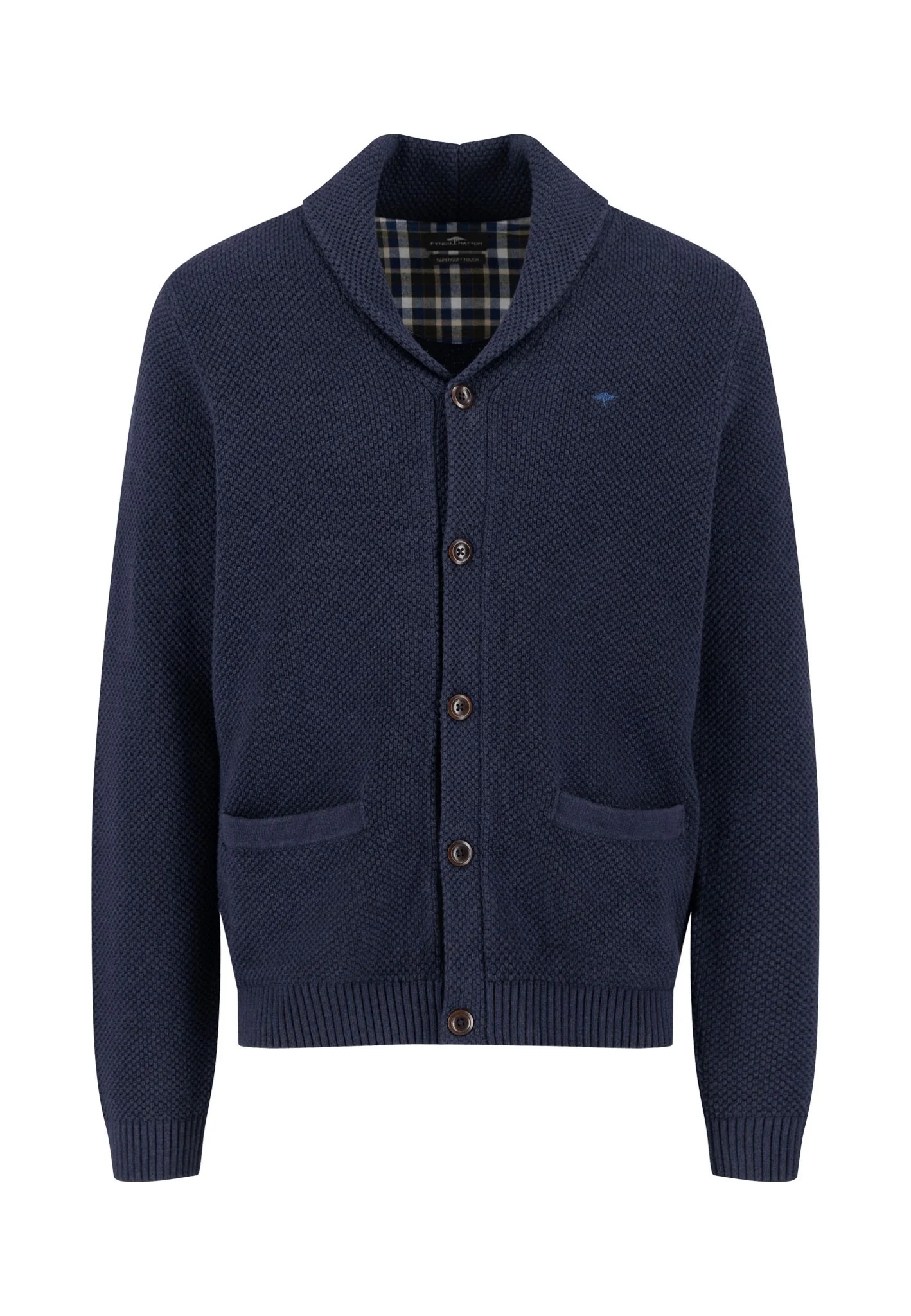 Buttoned Shawl Cardigan - Navy