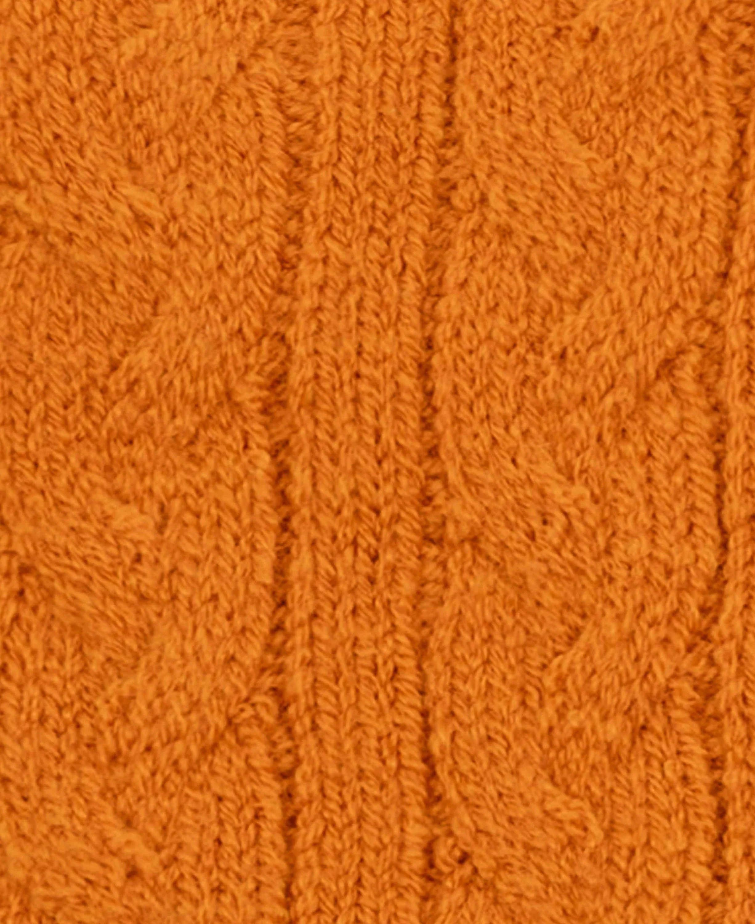 Cable Knit Gloves Fleece Lining - Pumpkin - Image 3