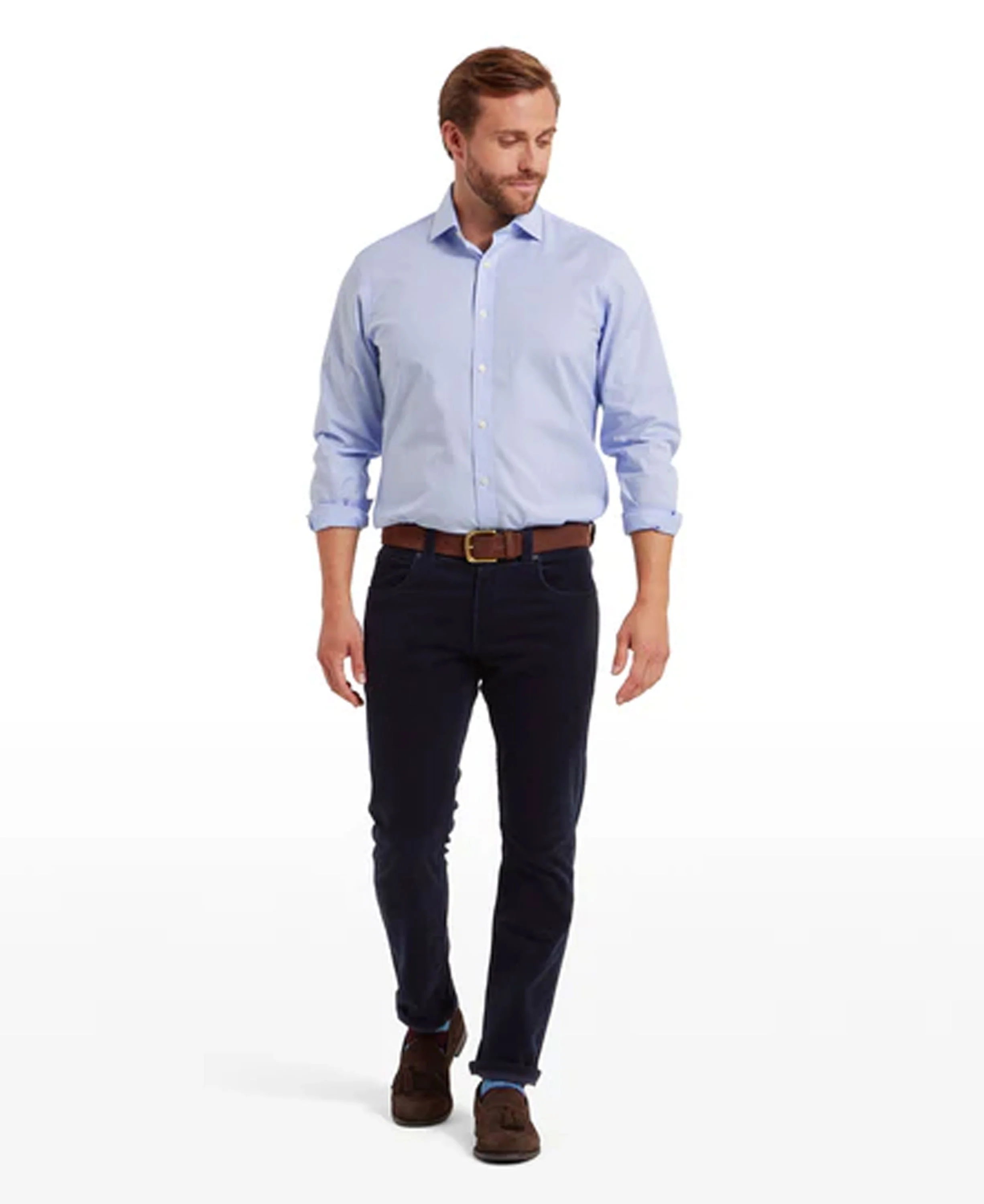 Camden Cord Trousers - Navy - Image 3