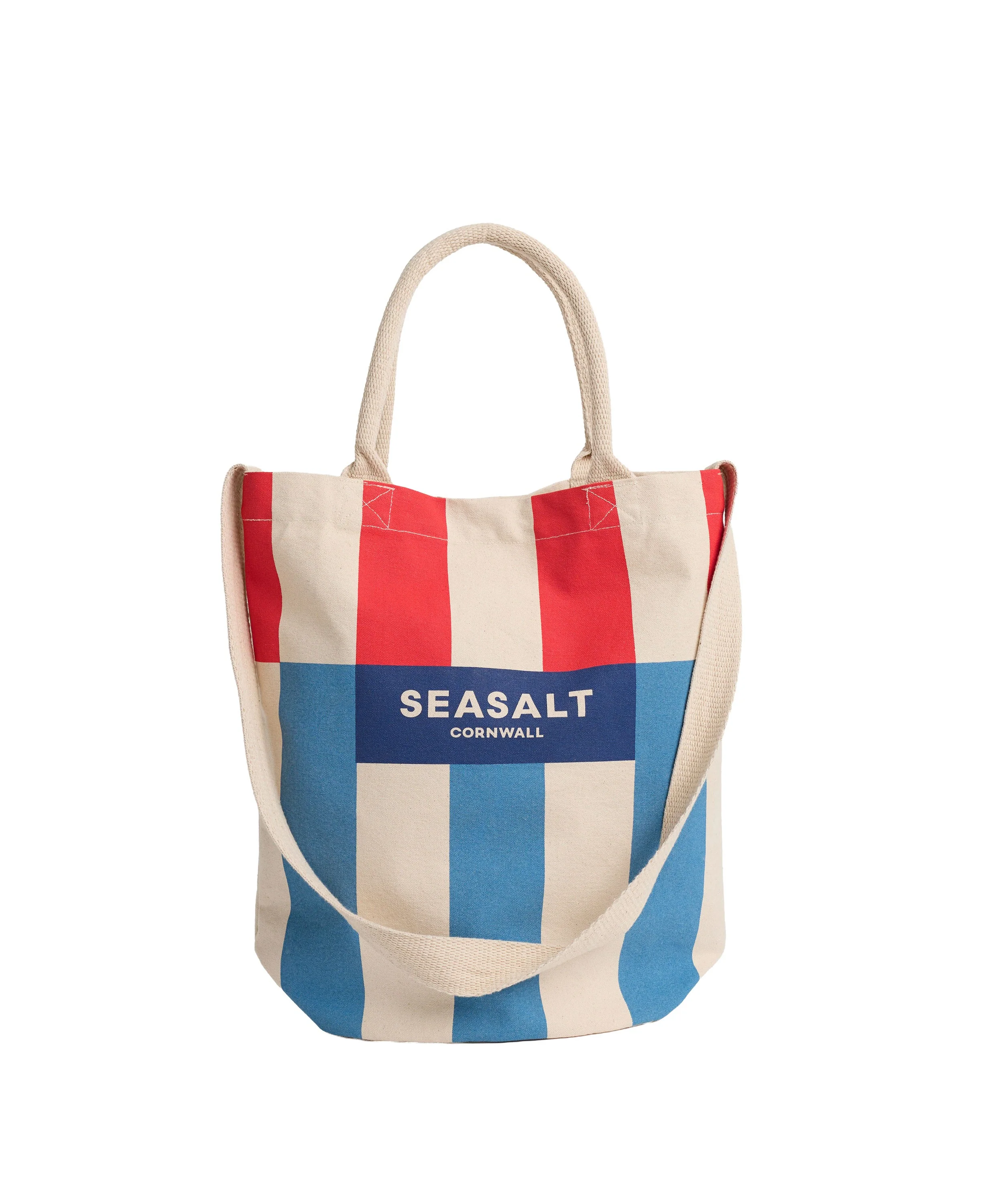Canvas Tote Bag - Split Stripe Wild Orchid
