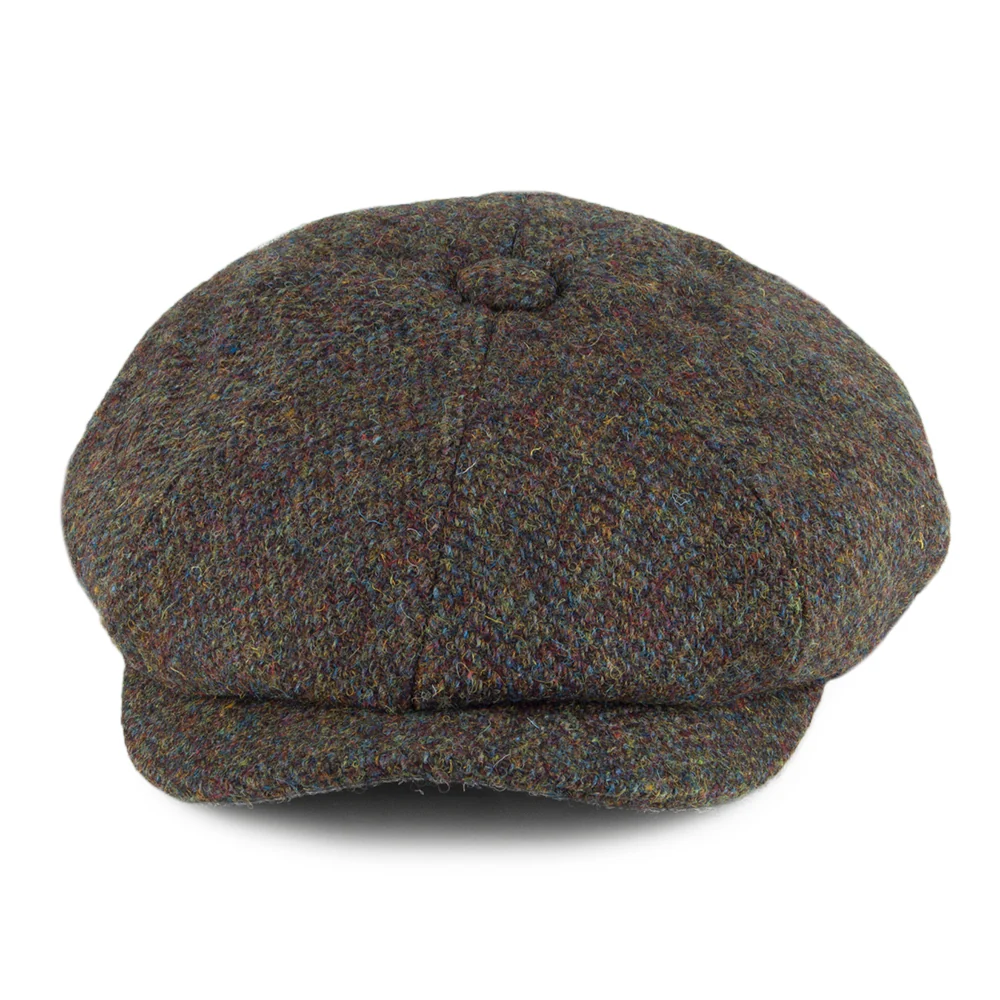 Carloway Harris Tweed Cap - Green - Image 2