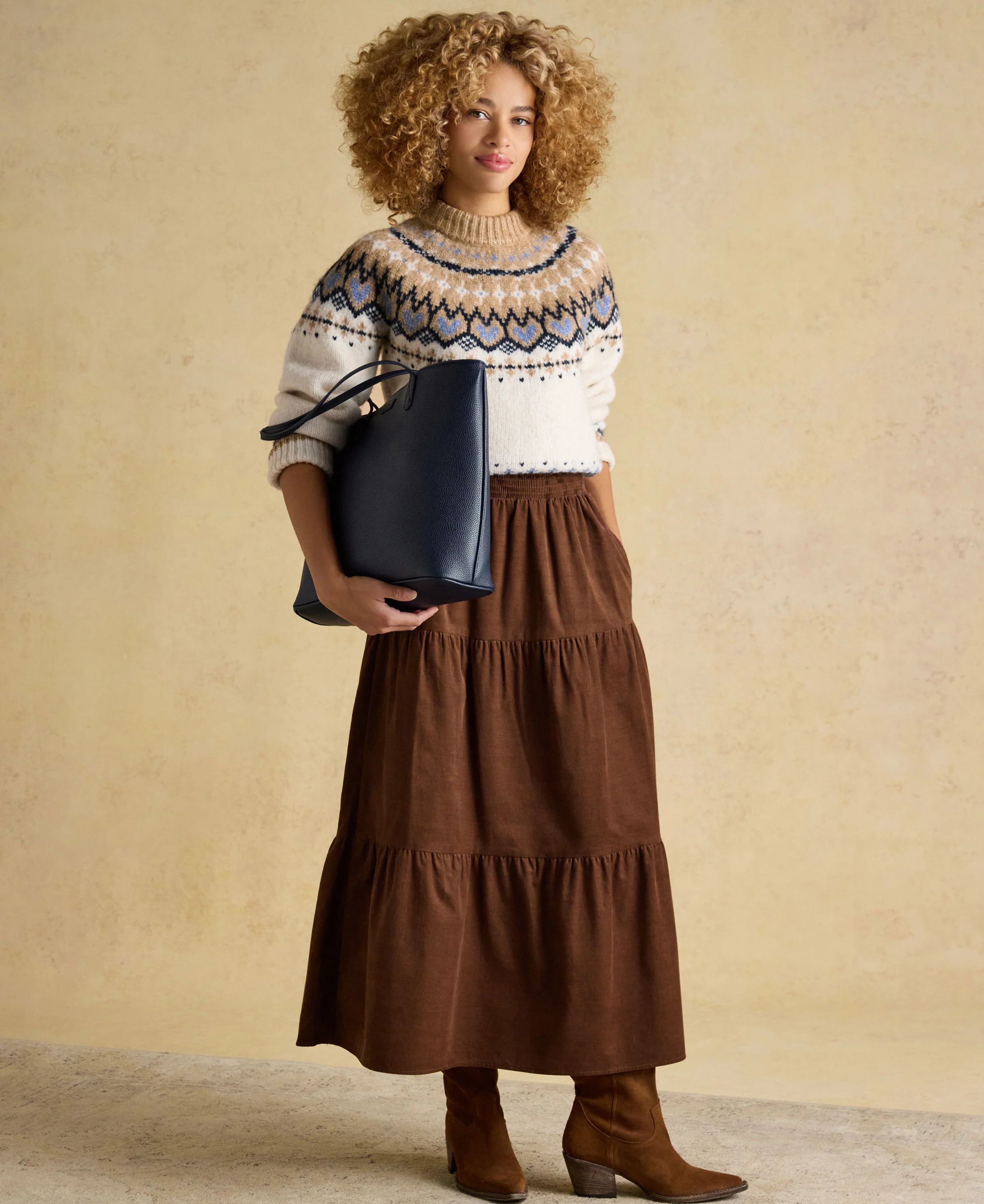 Charlie Fair Isle Knitted Jumper - Cream - Image 4