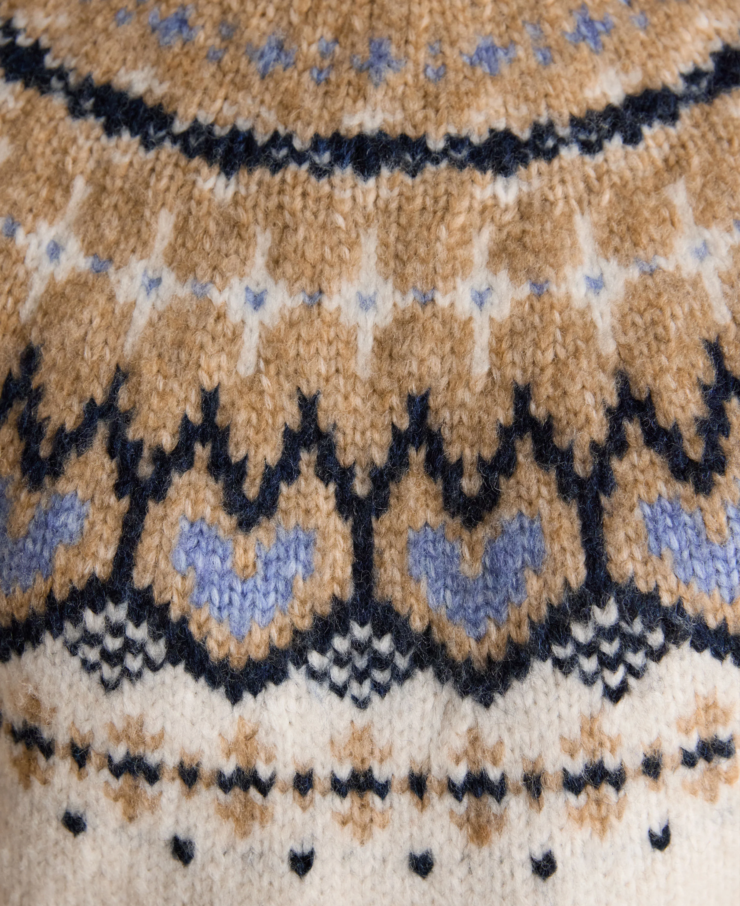 Charlie Fair Isle Knitted Jumper - Cream - Image 7
