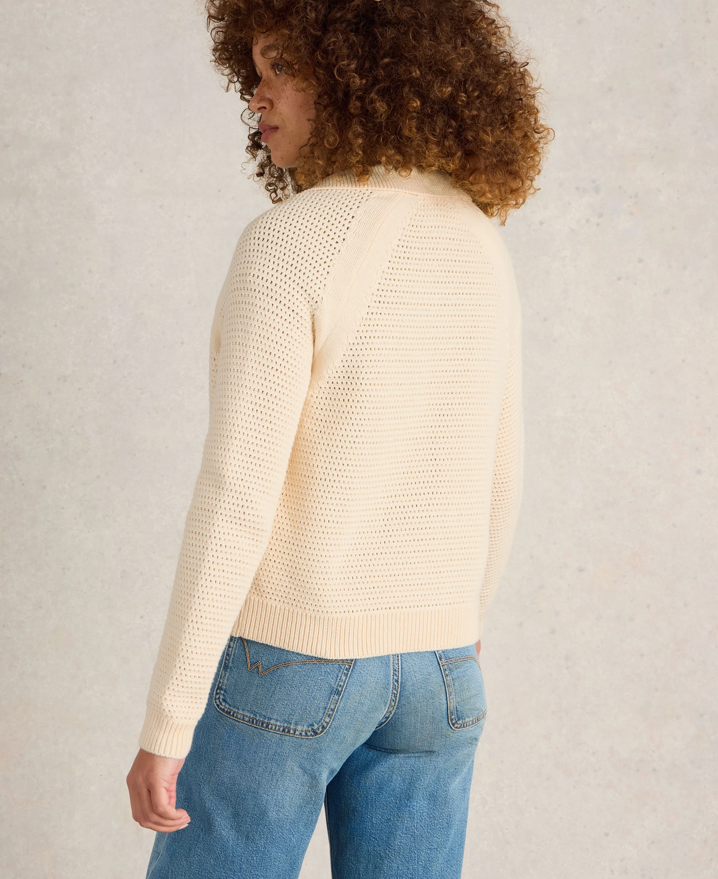 Chaterly Collar Cardi - Natural White - Image 3