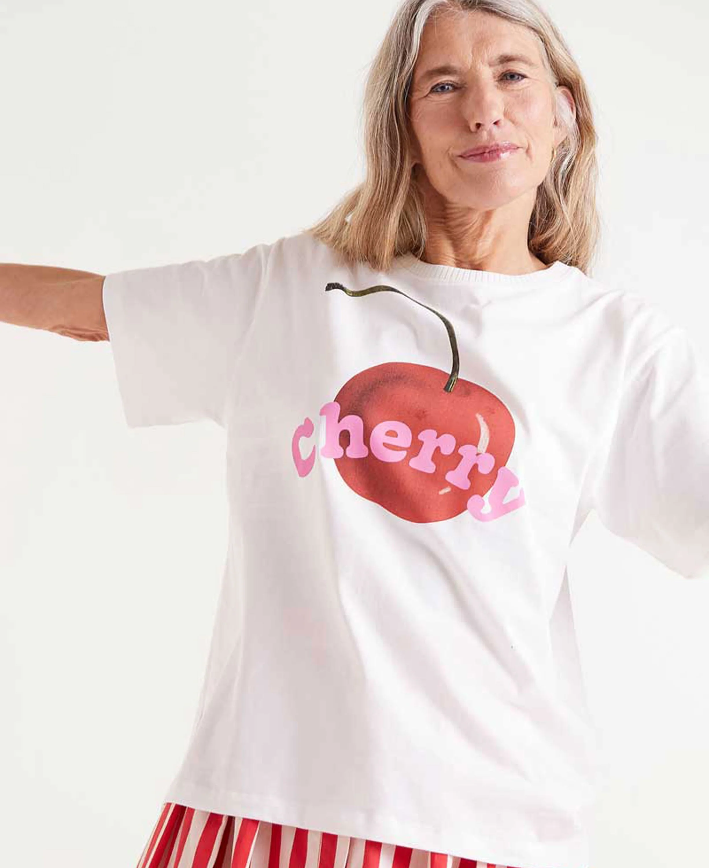 Cherry T-Shirt - White - Image 5