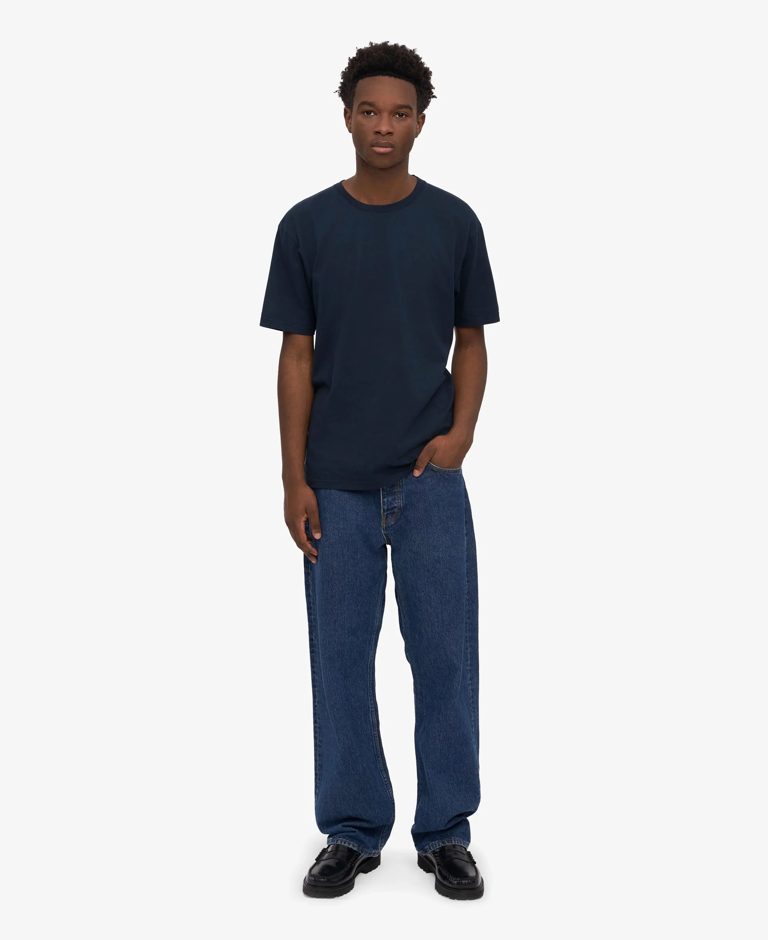Classic Organic Tee - Navy Blue - Image 4
