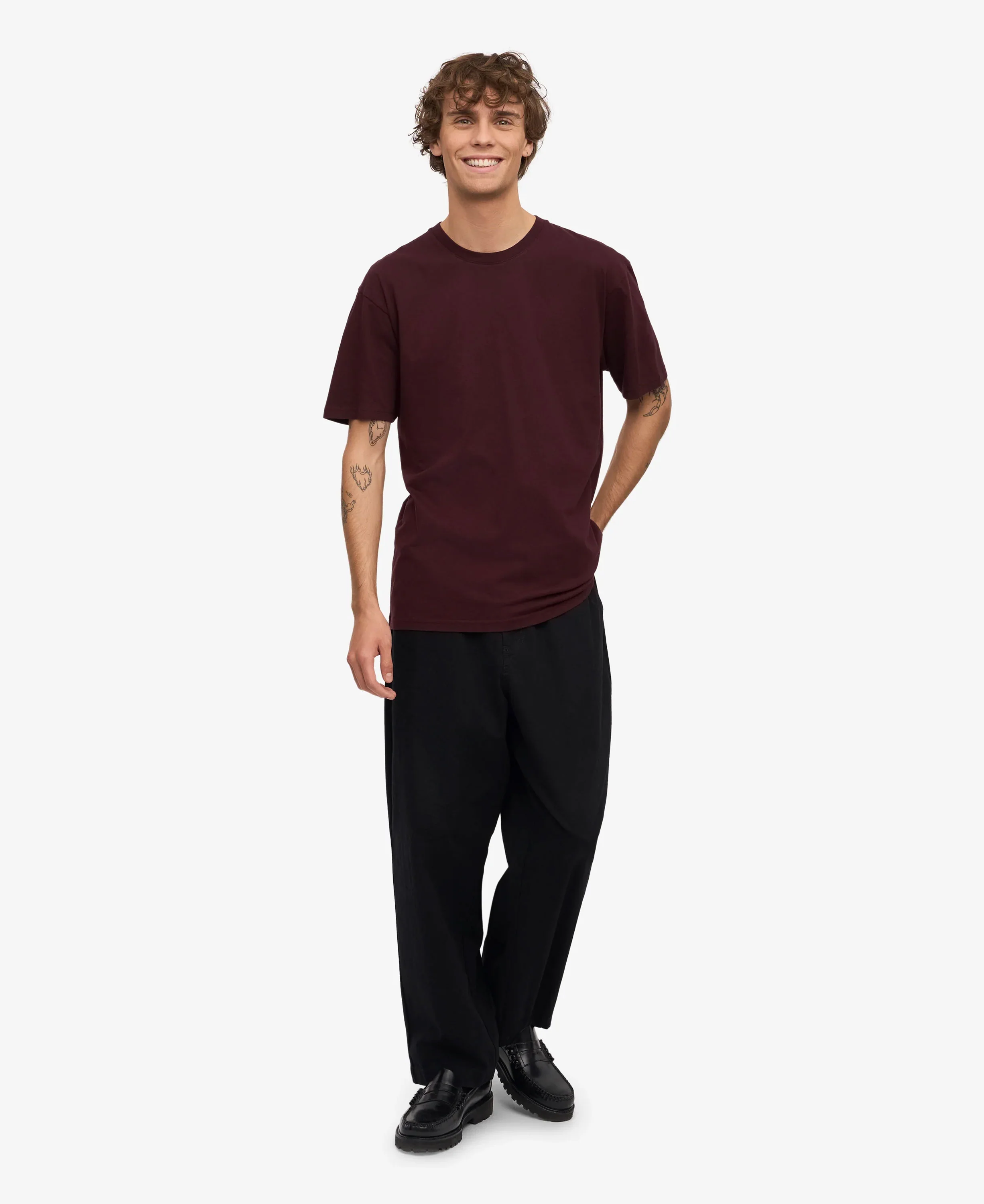 Classic Organic Tee - Oxblood Red - Image 5