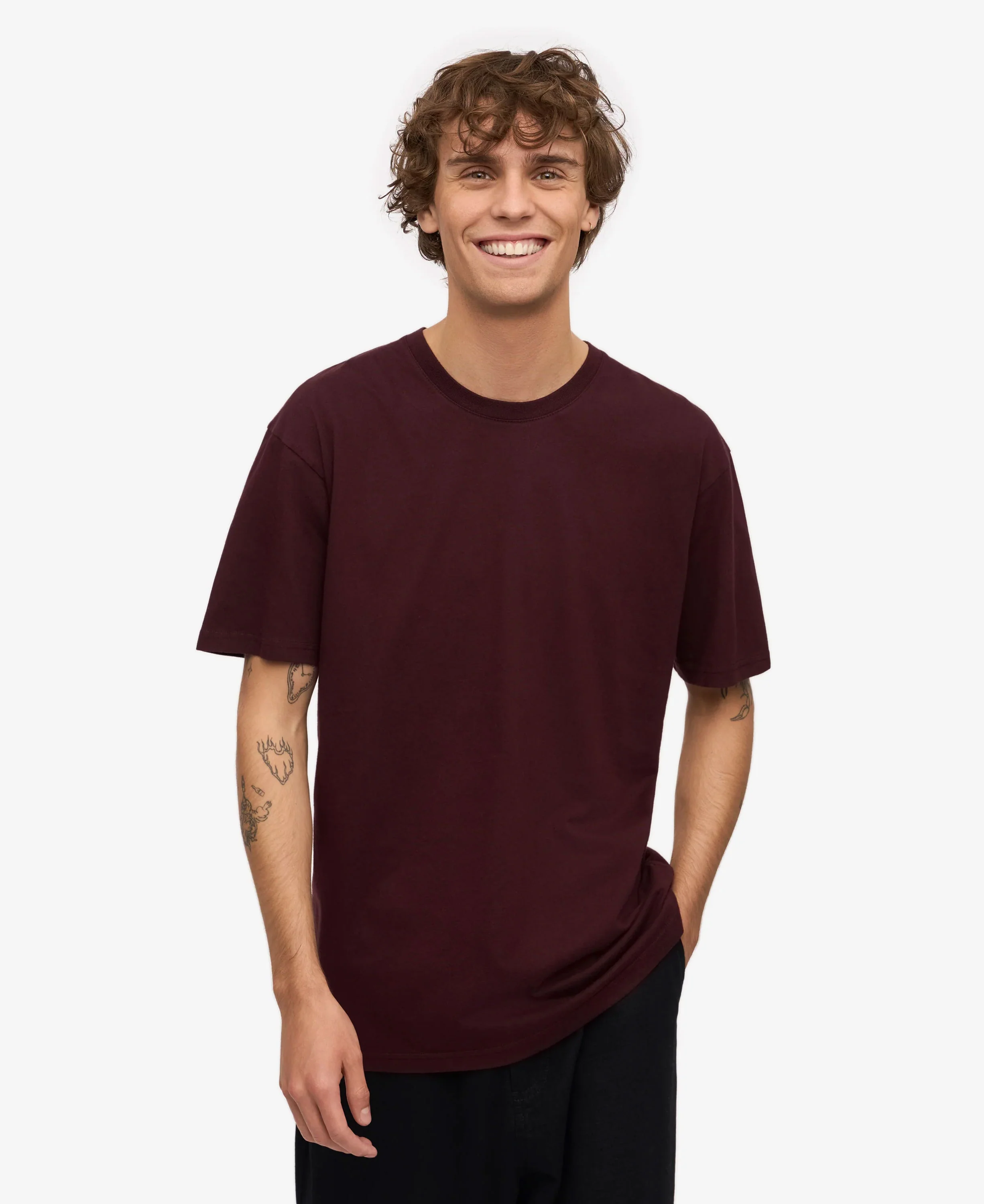 Classic Organic Tee - Oxblood Red - Image 6