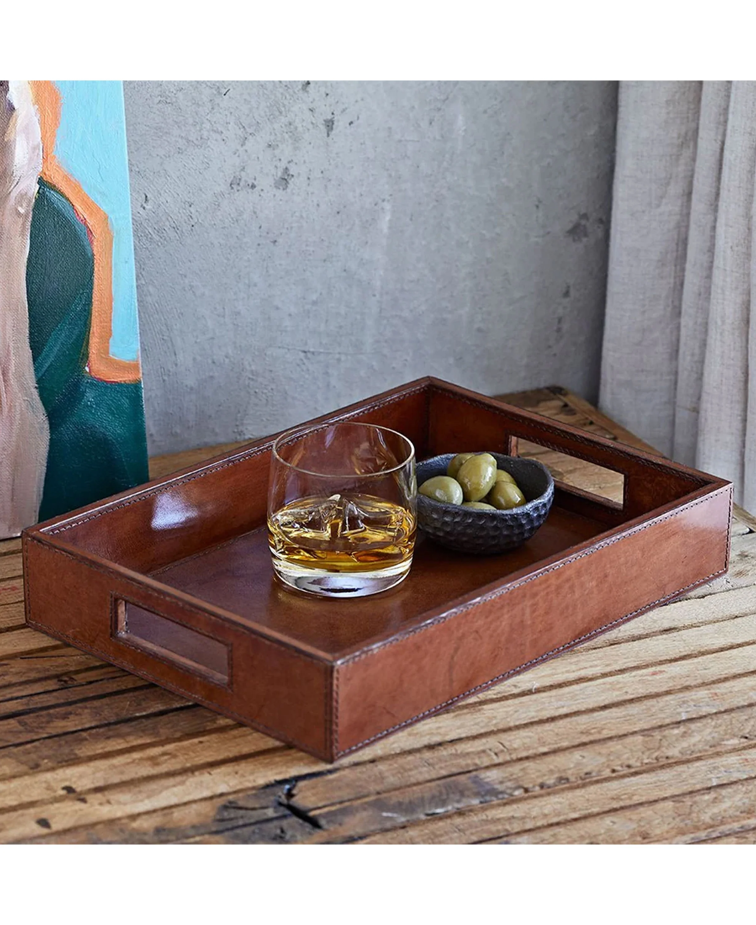 Leather Coffee Tray - Image 2