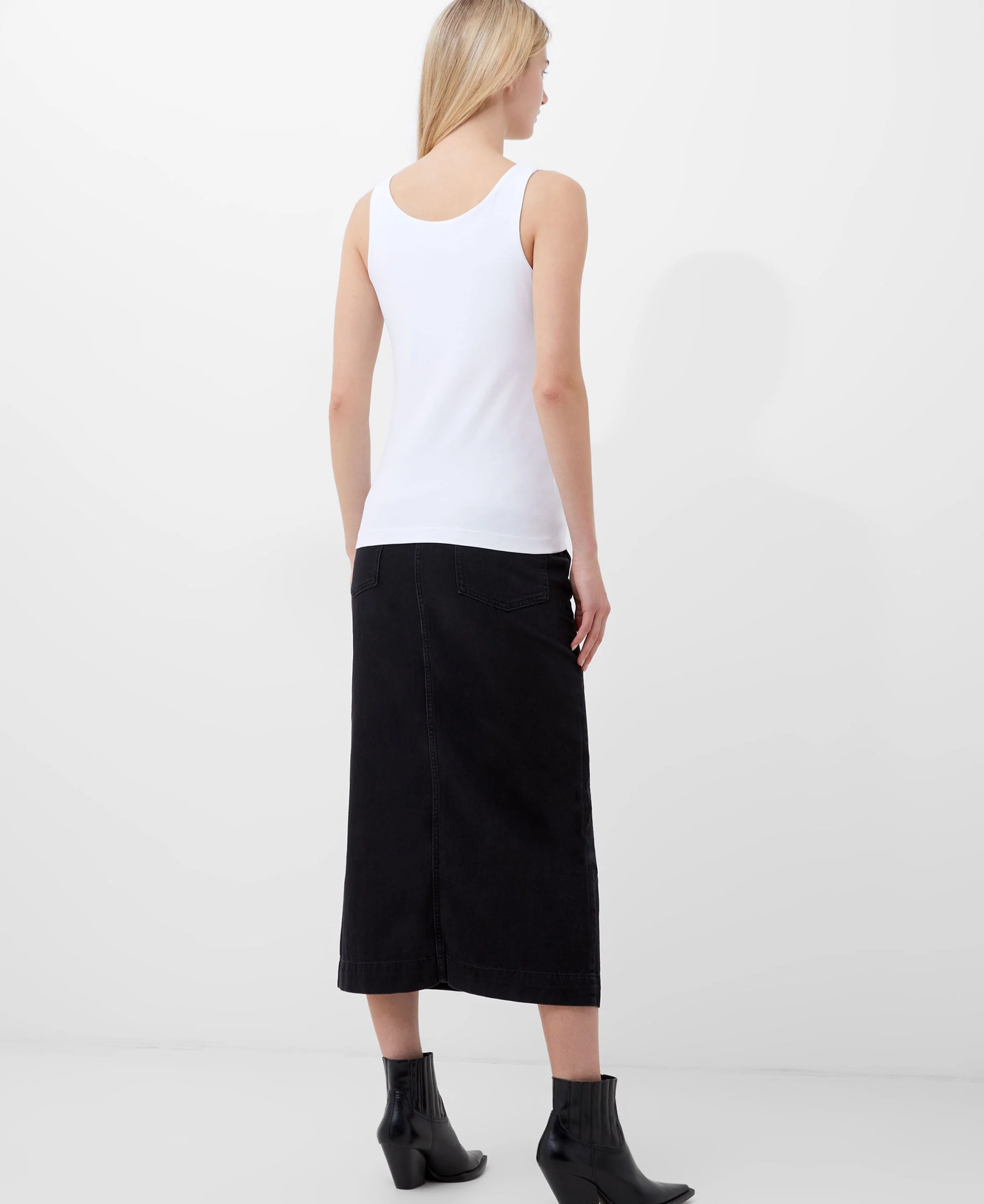 Cotton Organic Stretch Tank - Linen White - Image 4