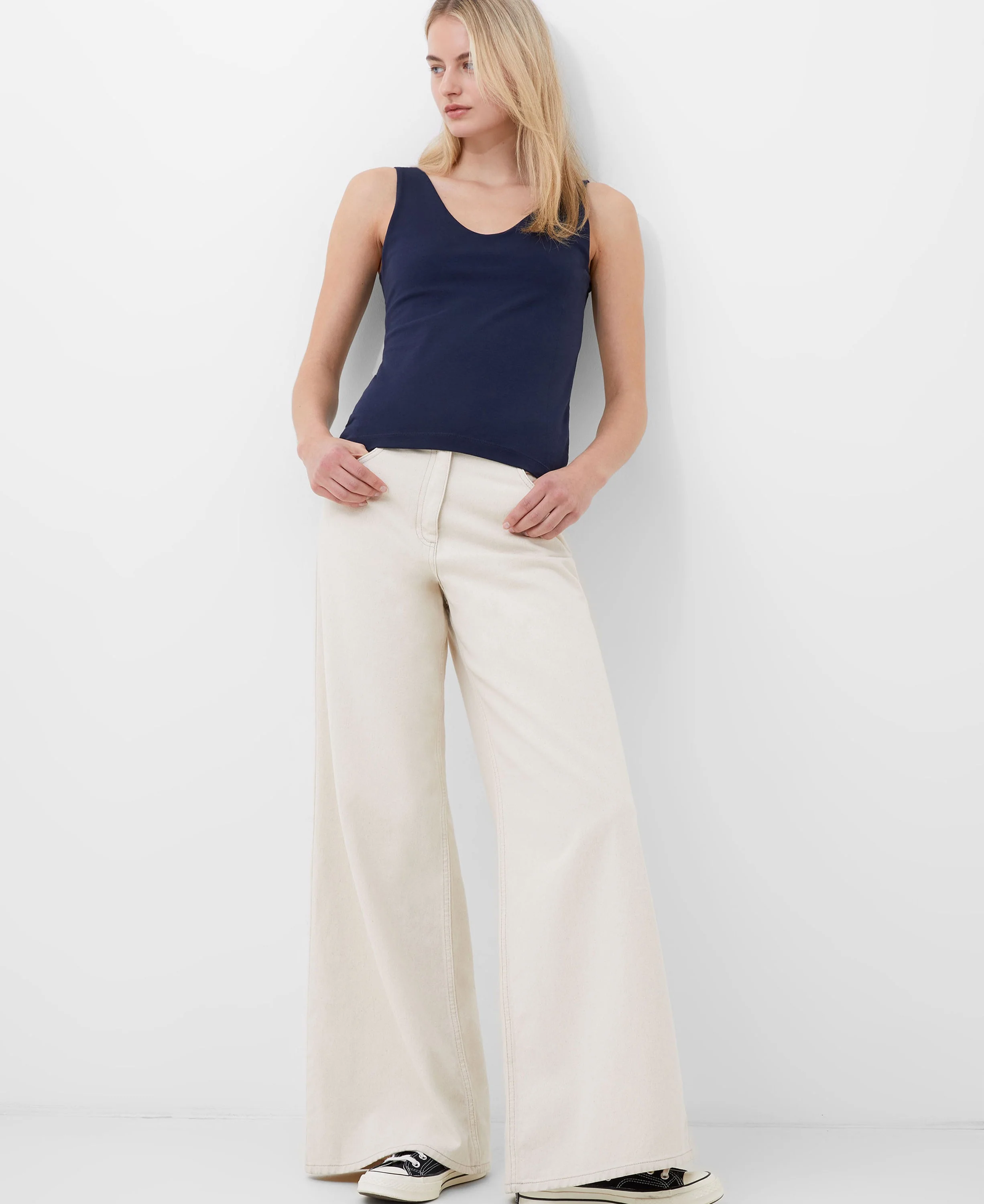 Cotton Organic Stretch Tank - Utility Blue - Image 3
