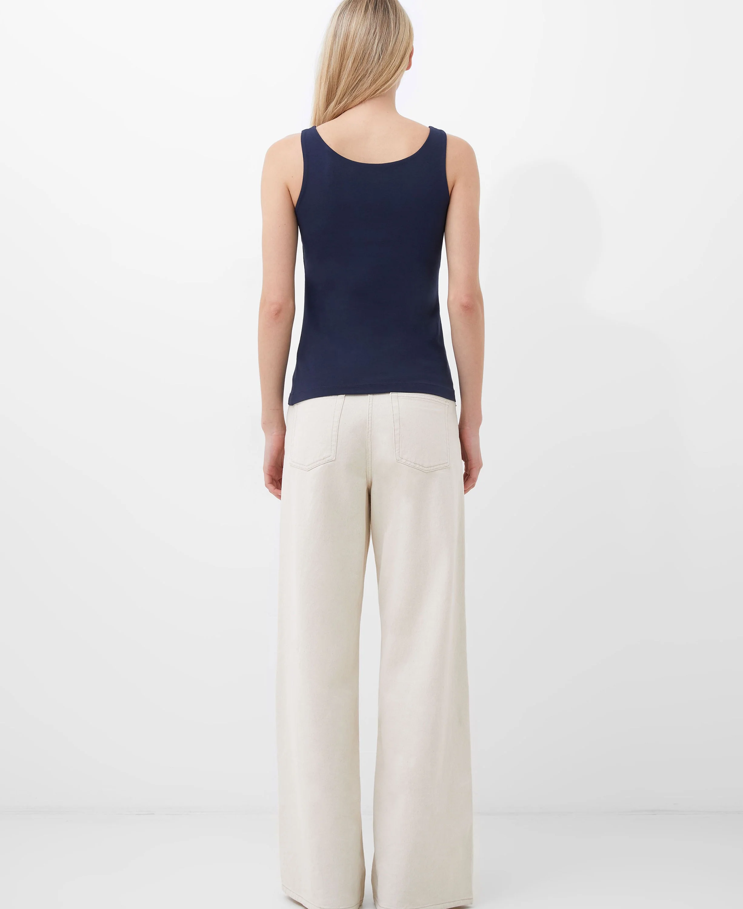 Cotton Organic Stretch Tank - Utility Blue - Image 4