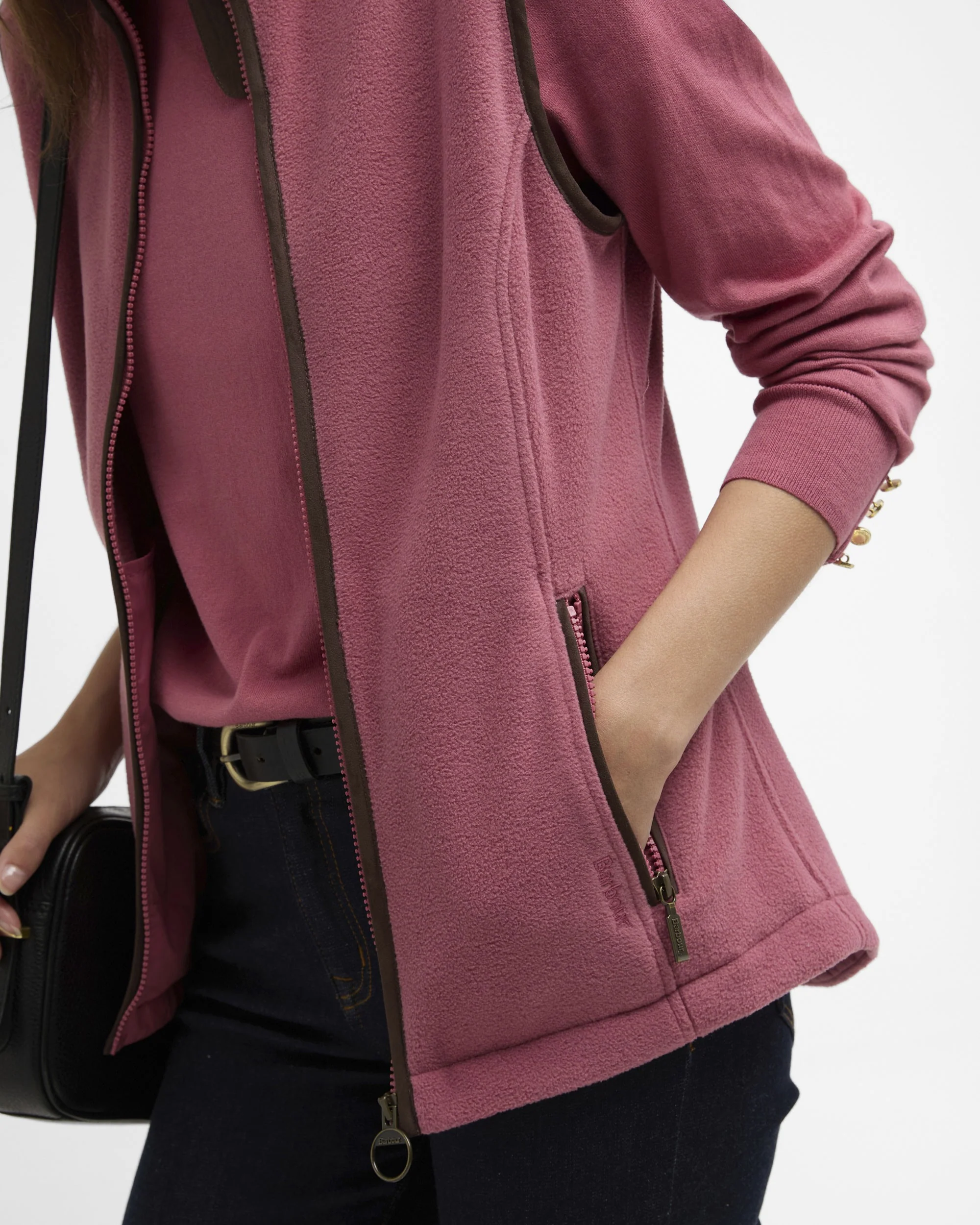 Country Colton Fleece Gilet - Wildberry - Image 6