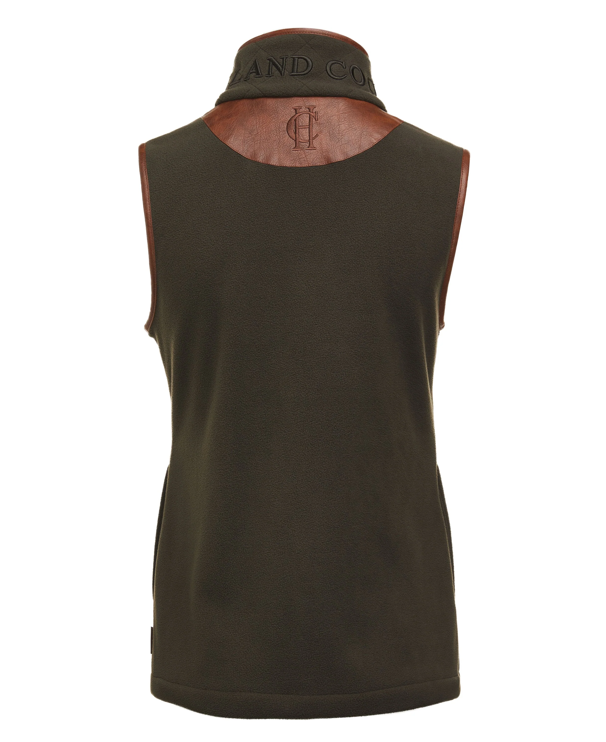 Country Fleece Gilet - Khaki - Image 7