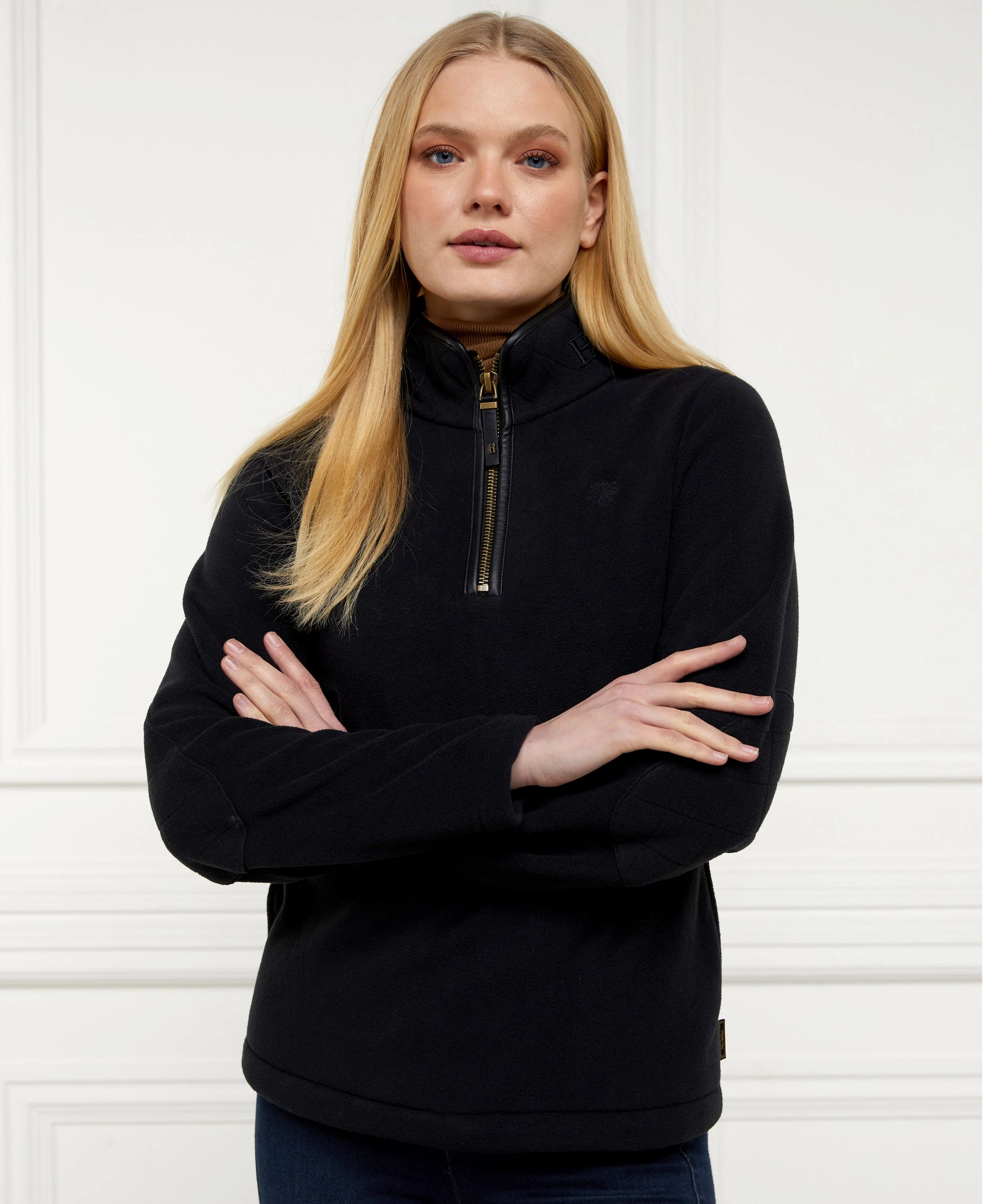 Country Fleece Half Zip - Black
