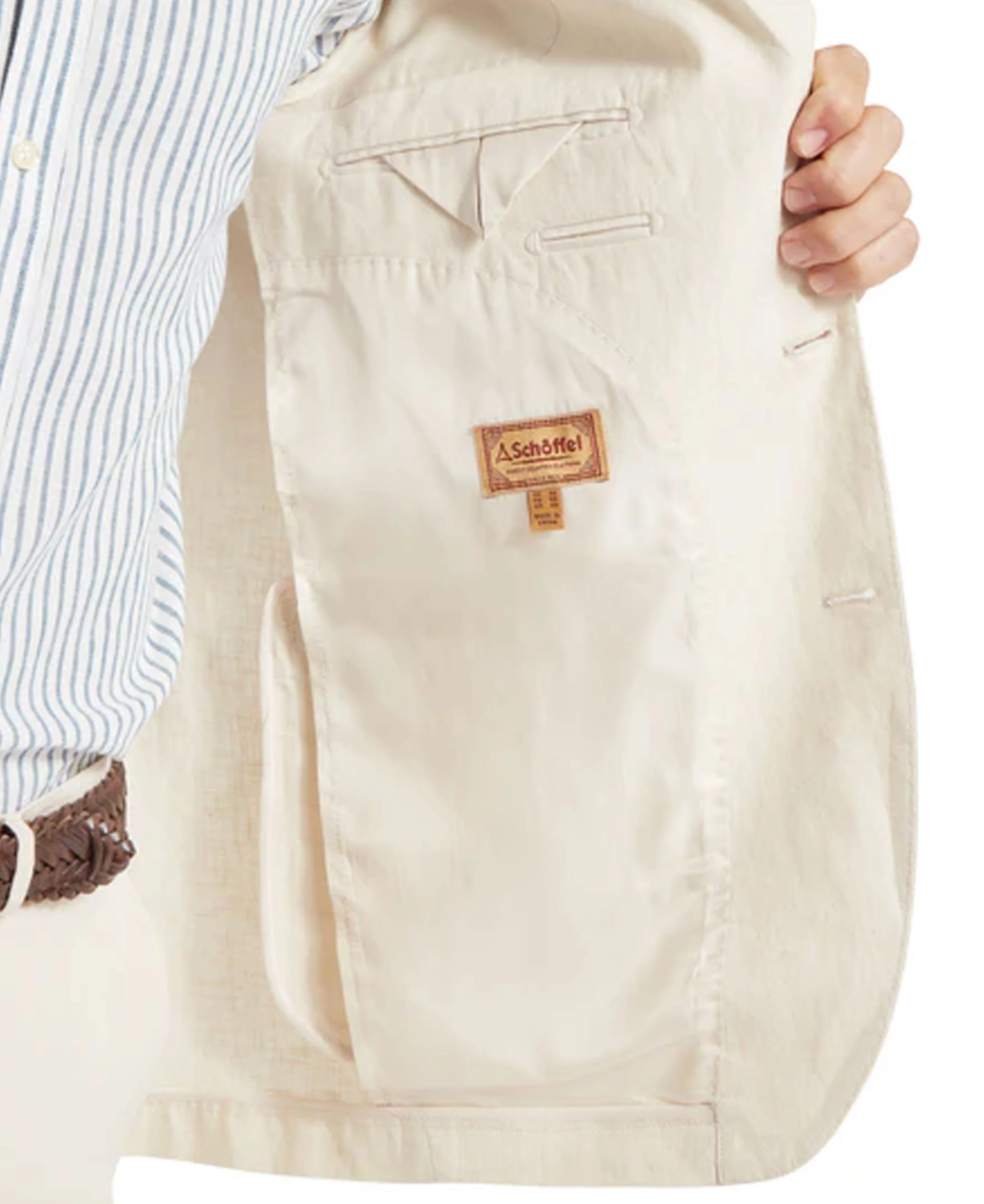 Cowes Linen Jacket - Oat - Image 6