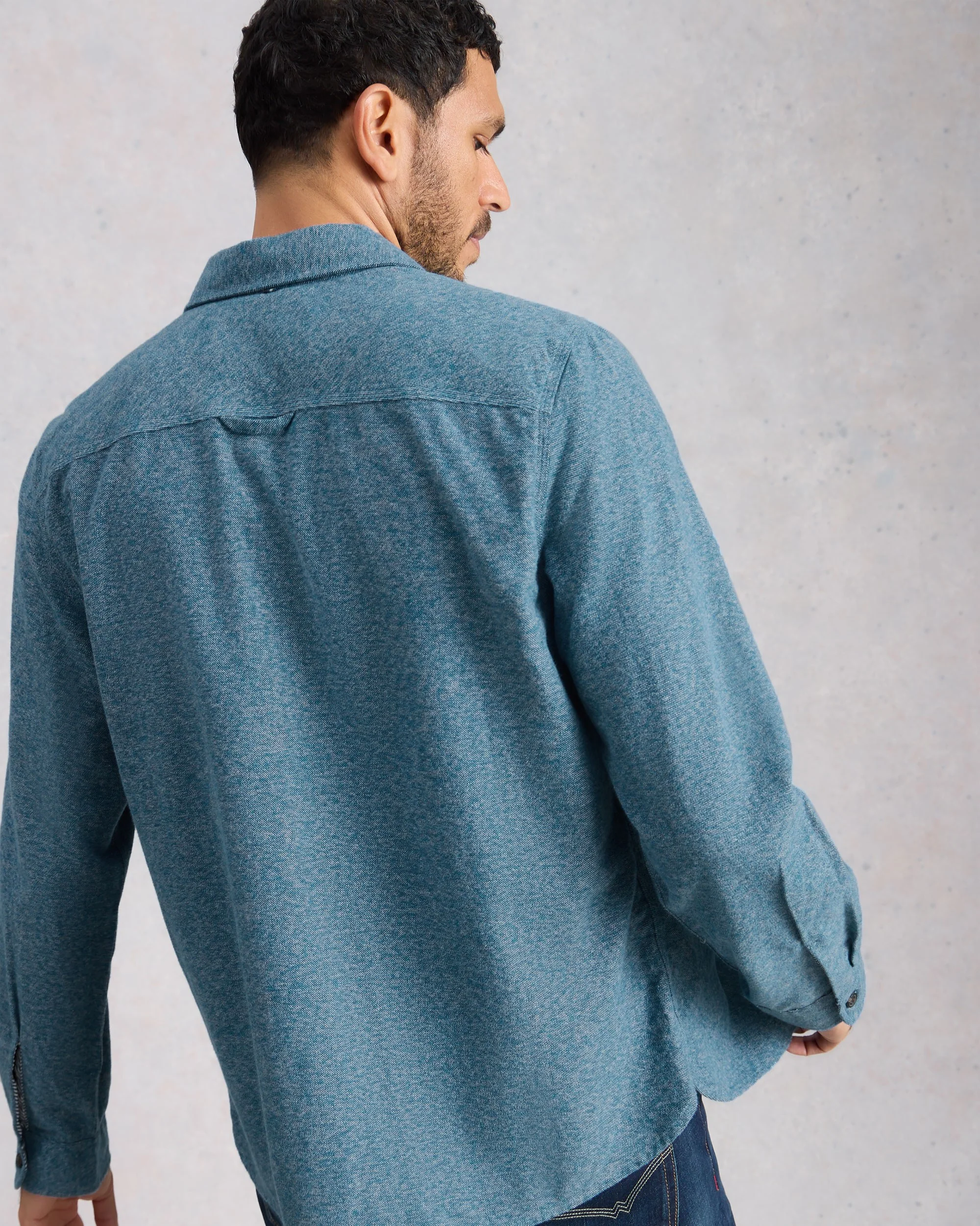 Darwen Grindle Shirt - Mid Blue - Image 3
