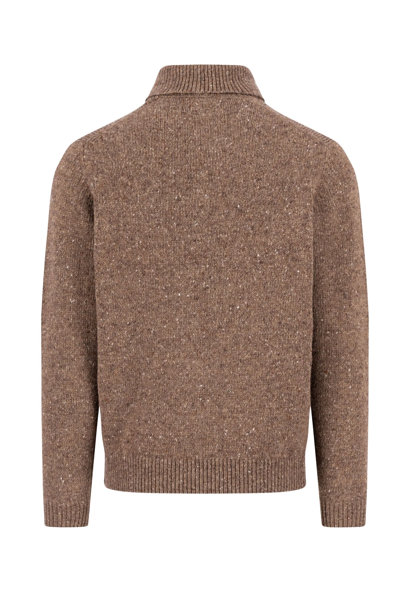 Donegal Rollneck Jumper - Dark Chocolate - Image 2
