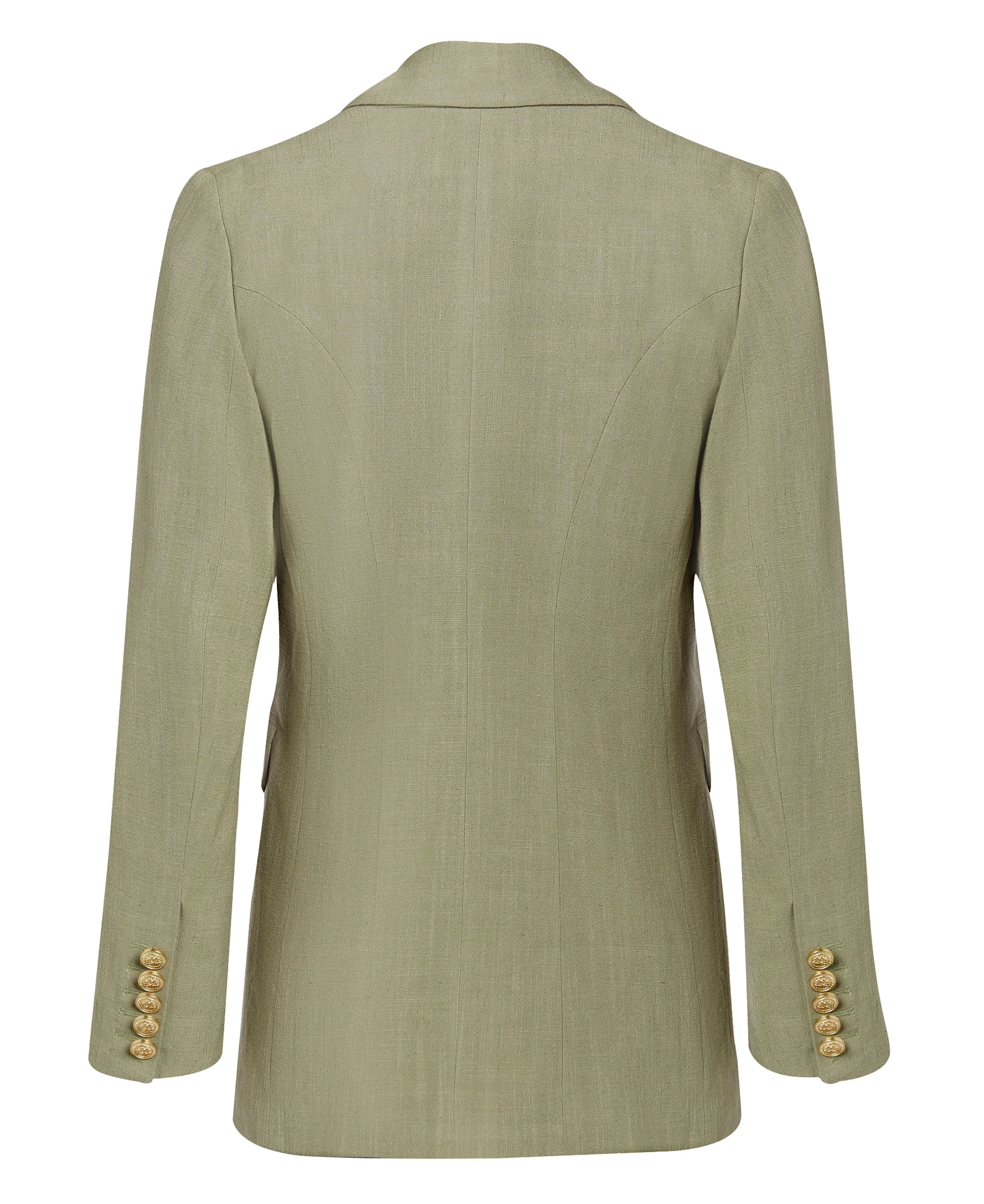 Double Breasted Blazer - Sage Linen - Image 3