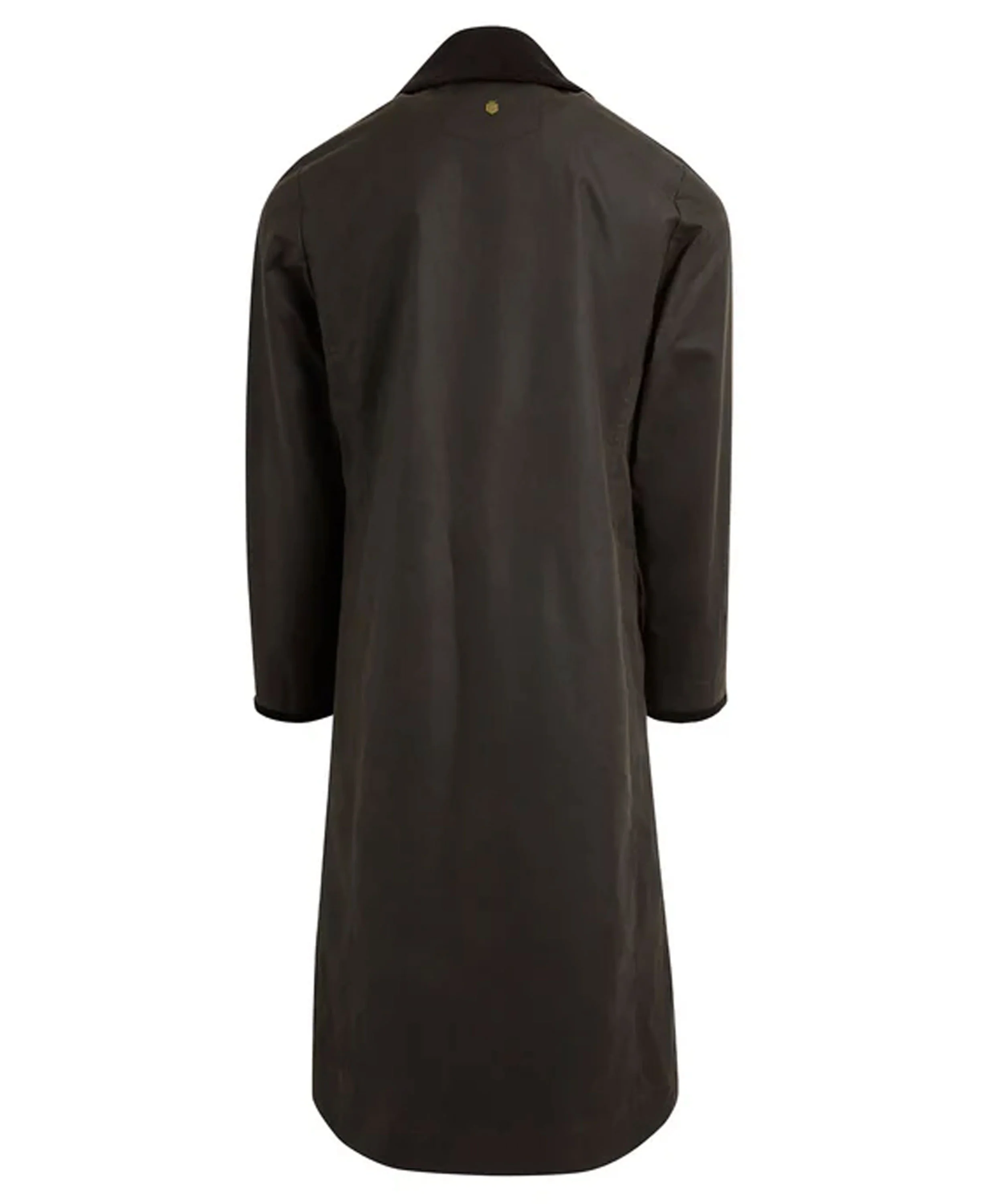 Edith Wax Longline Coat - Khaki - Image 3