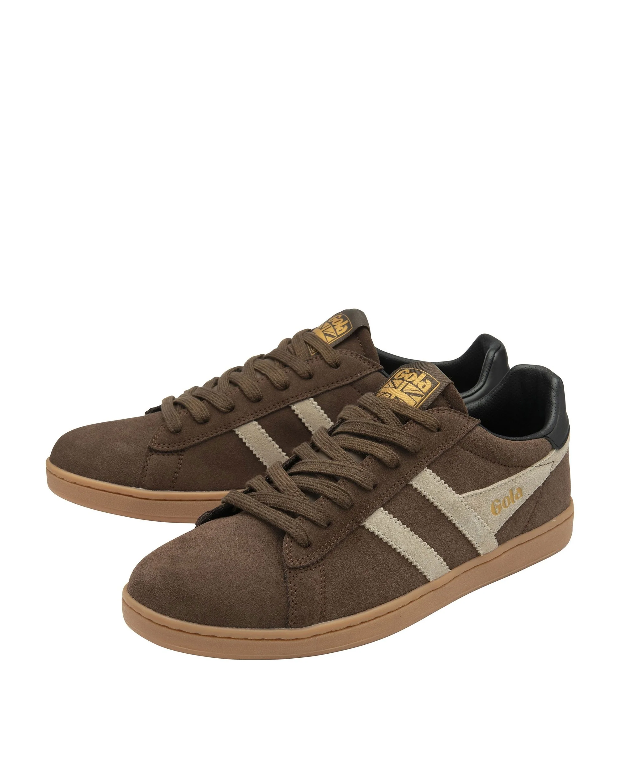 Equipe II Suede Trainer - Otter/Bone/Black - Image 2