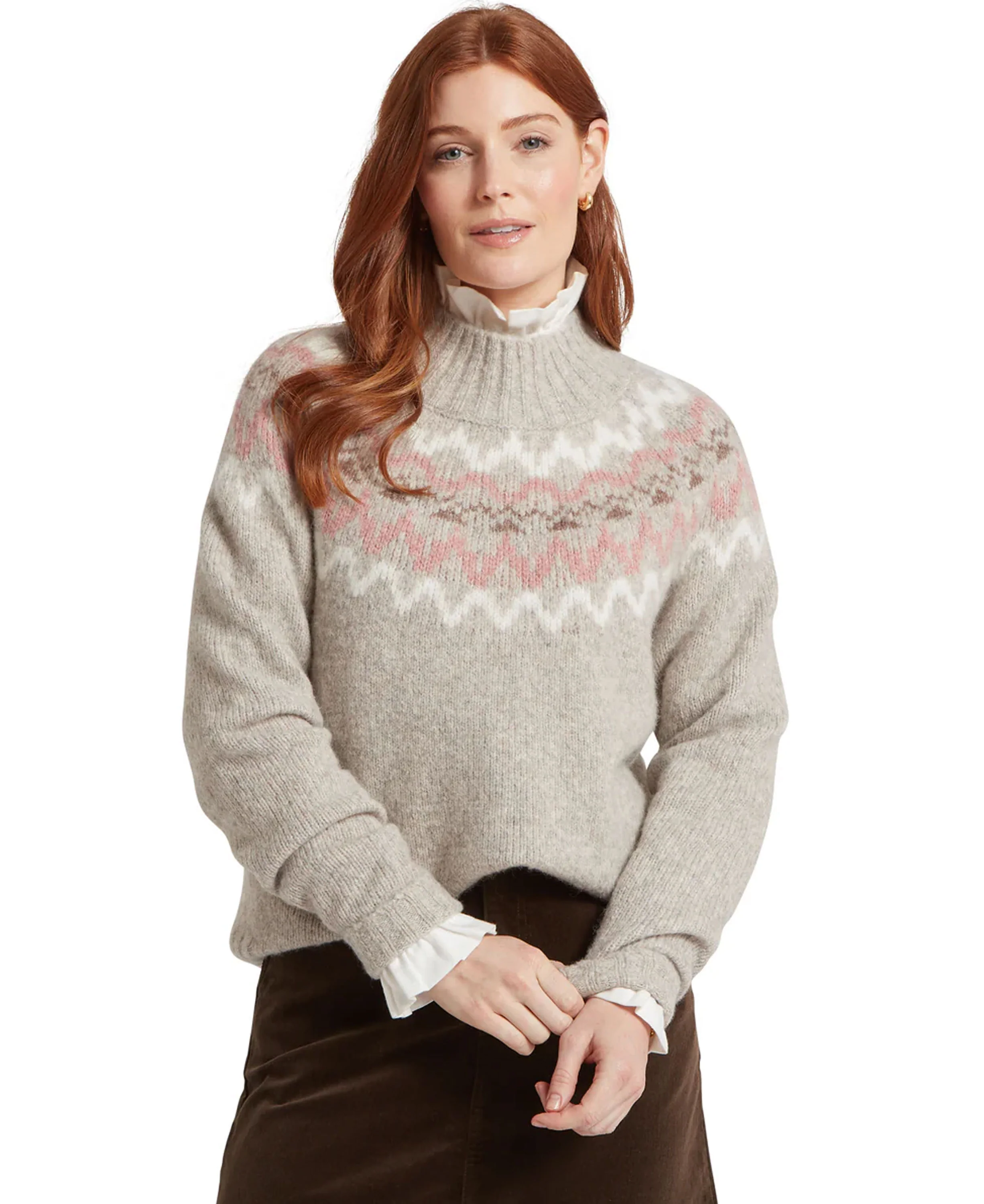 Evie Fairisle Jumper - Cobblestone - Image 2